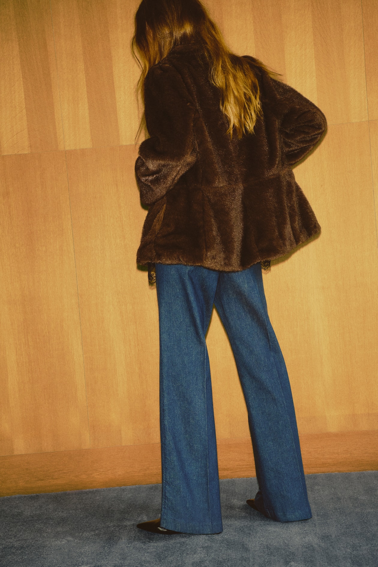 H&M Flared High Jeans in denim blue
