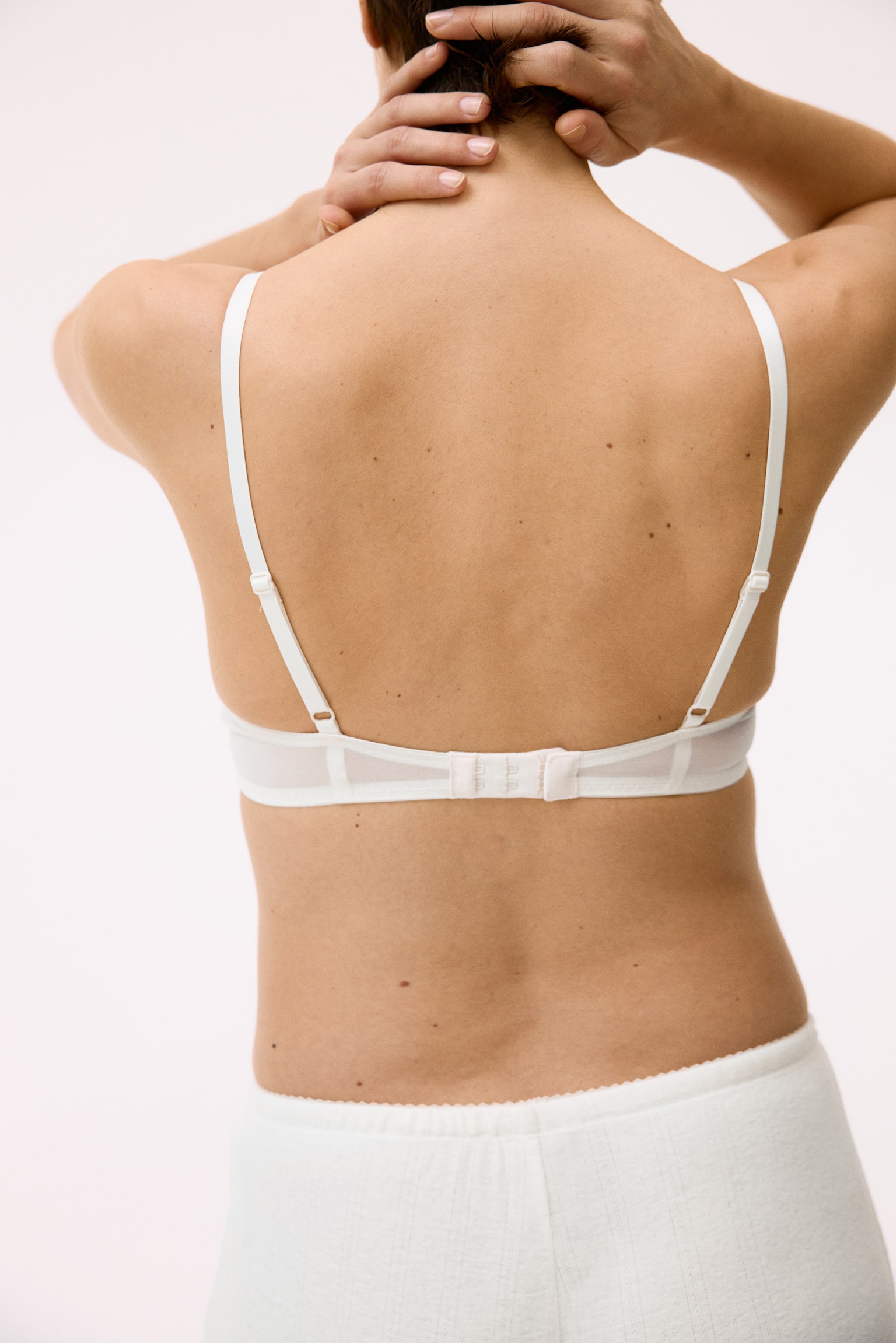 MAMA Lace nursing bra - Cream/Black/Powder pink - 3