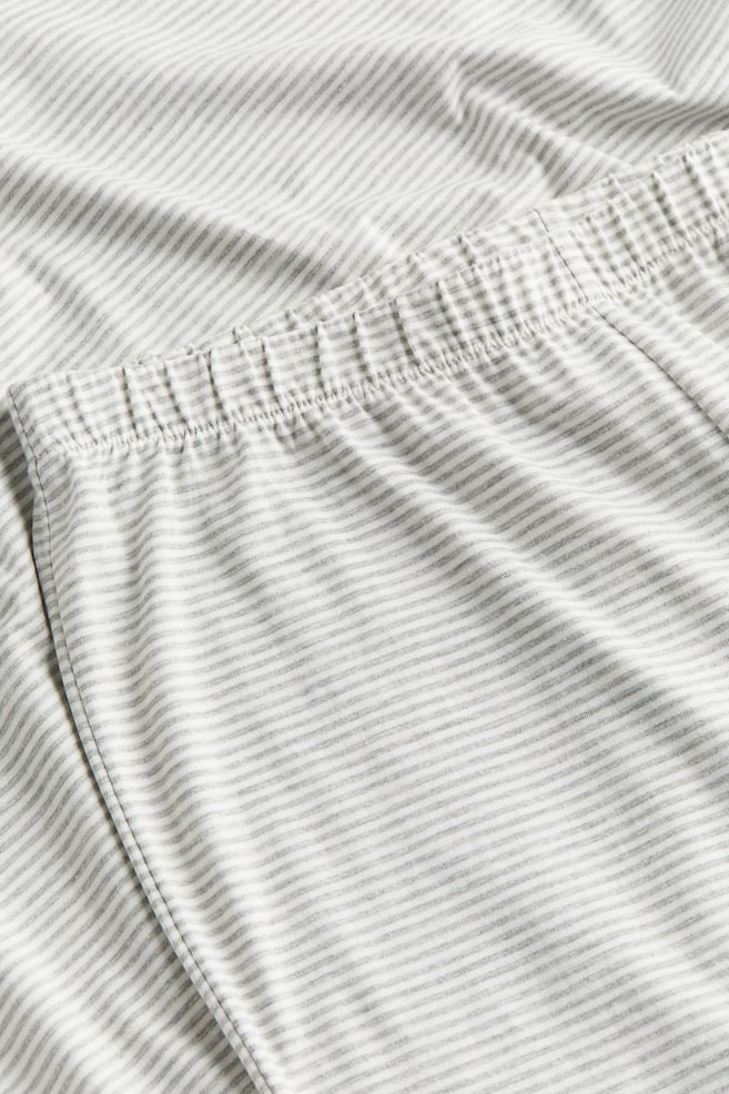 Jersey pyjamas - Light grey/Striped/Grey/Spotted/Dark grey/Hearts - 3