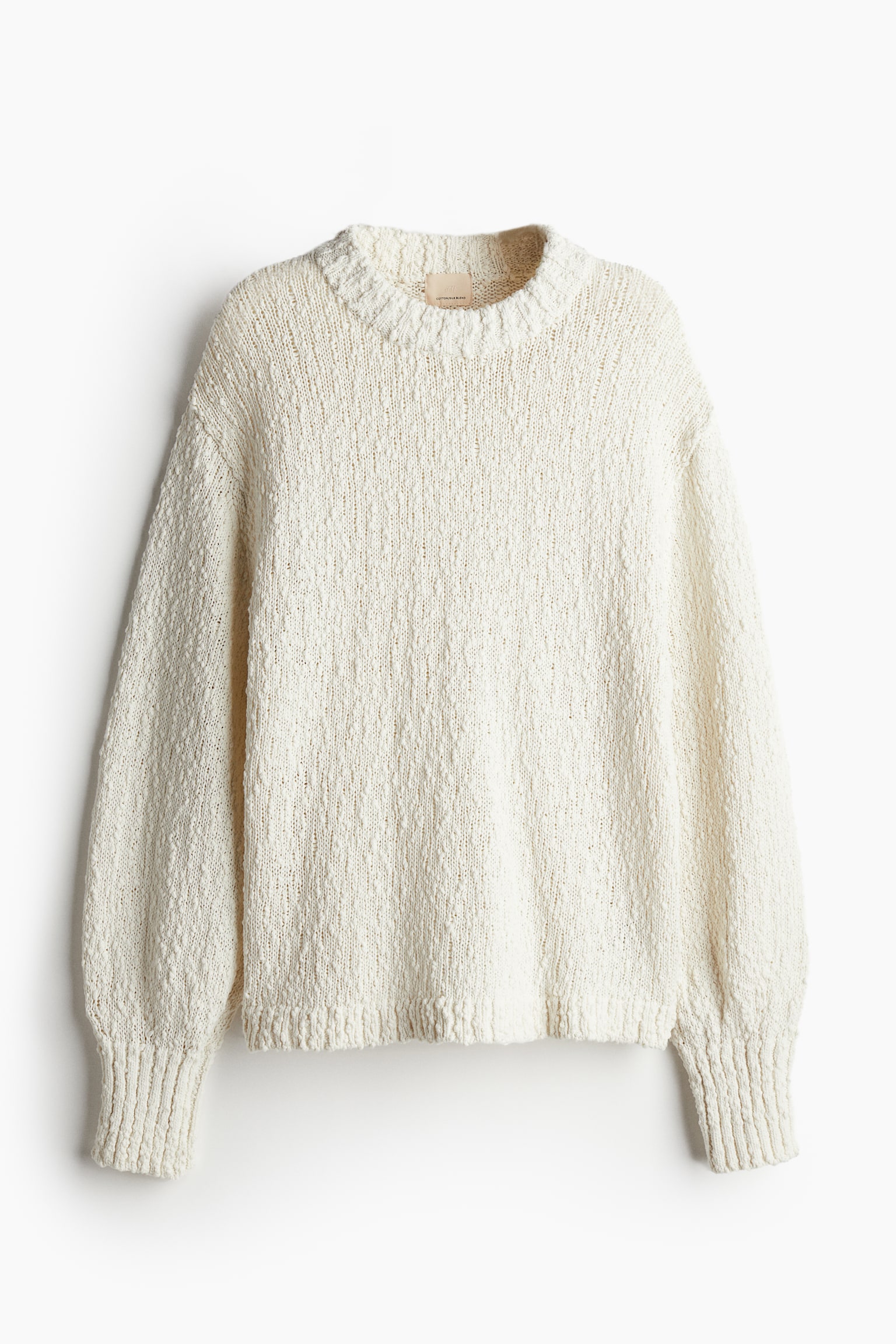 Silk Blend Sweater - Cream - 2