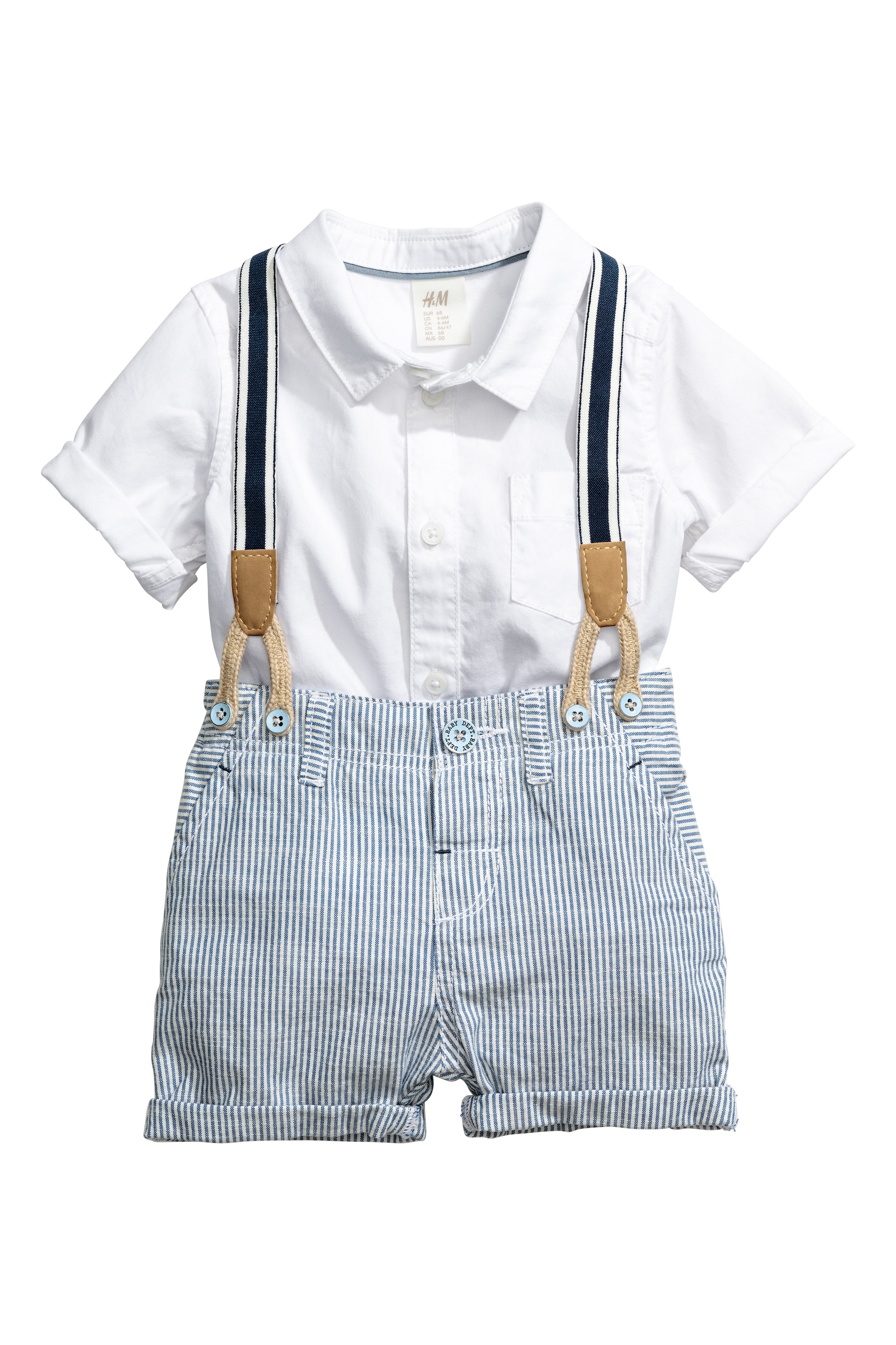 View larger image: Shirt and shorts - White/Blue - Kids | H&M GB 1