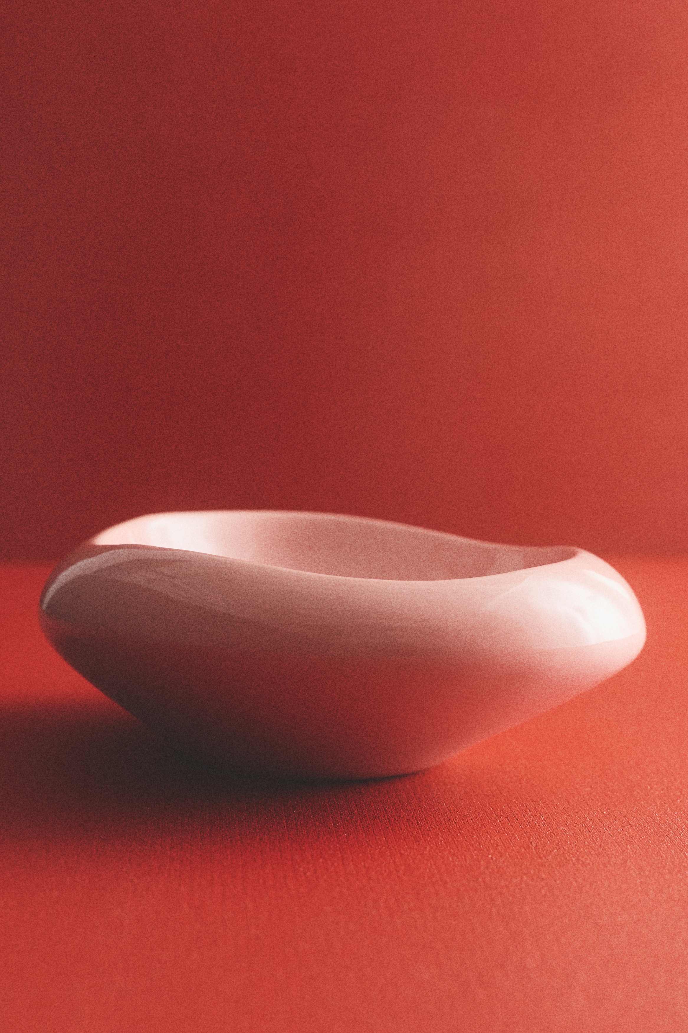 Ciotola grande in gres - Rosa/Marrone scuro