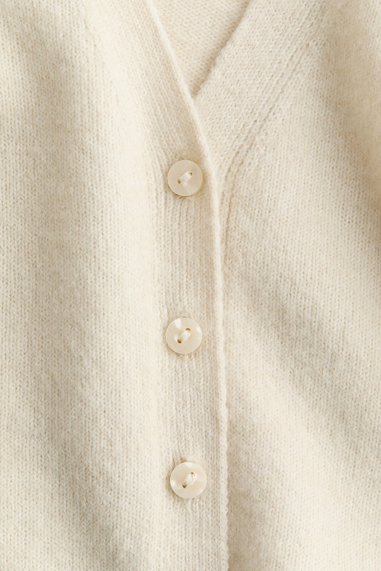 Кардиган із V-подібною горловиною - Світло-бежевий/Світло-рожевий/Світло-сірий меланж - 6