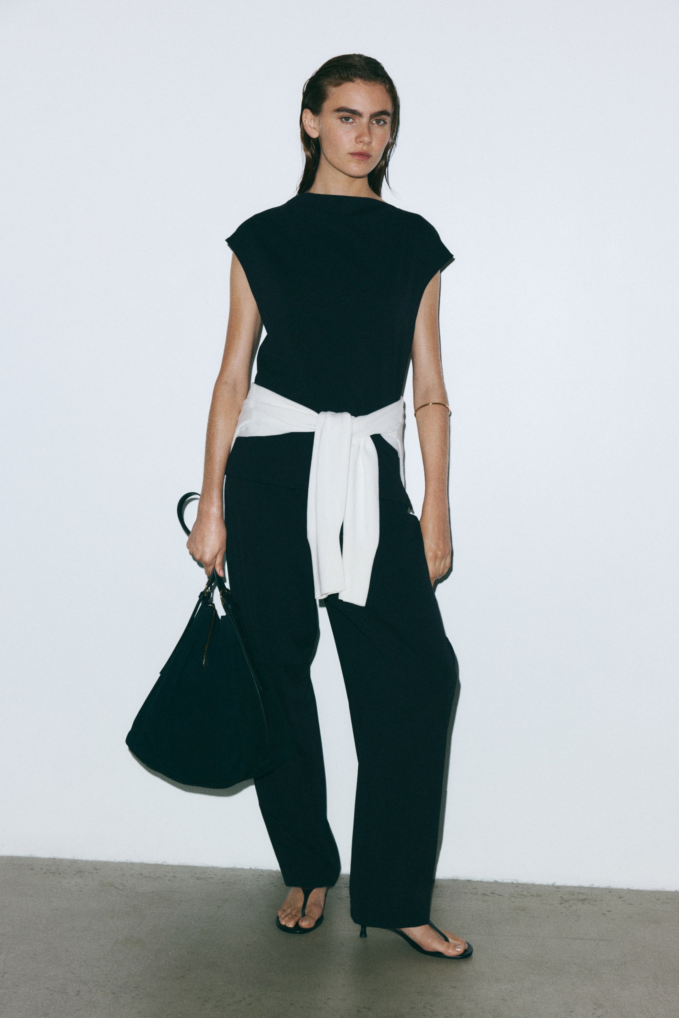 Cowl-Neck Jersey Top