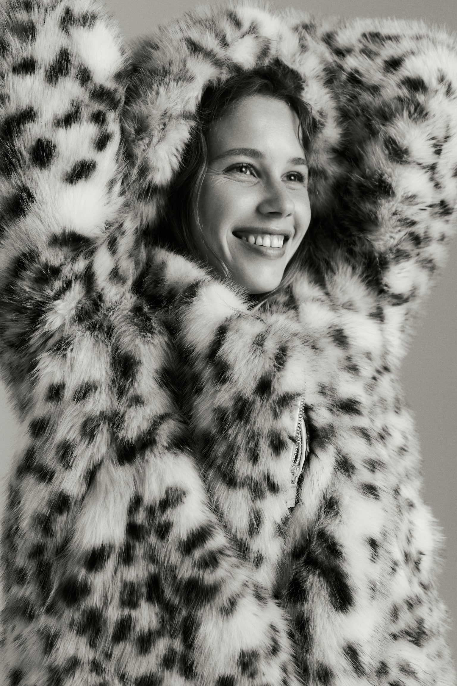 Veste à capuche - Crème/imprimé léopard/Beige foncé - 6