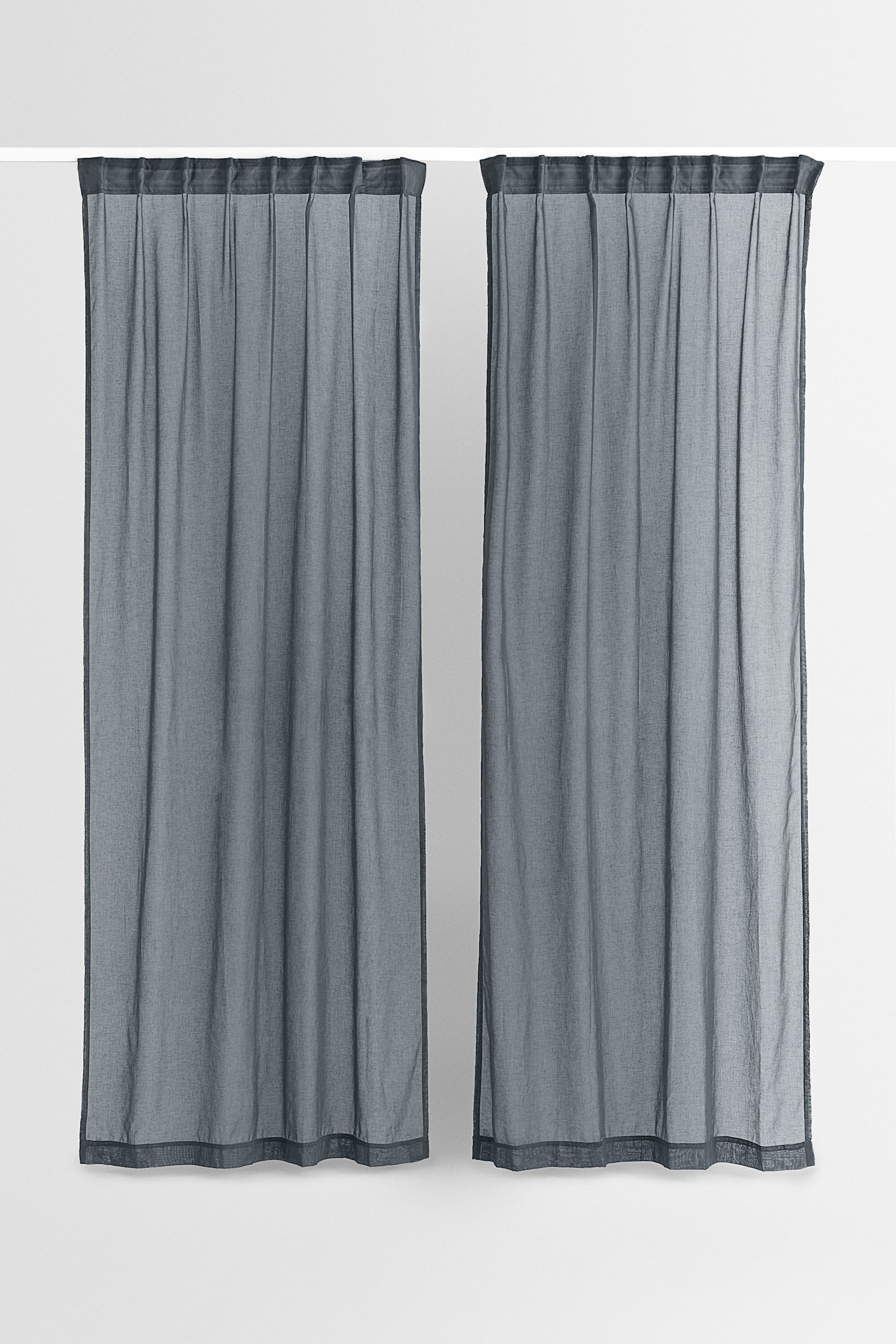 2-pack airy multiway curtains - Dark grey/Mole/Light khaki green/Light brick red/Yellow/Beige - 2