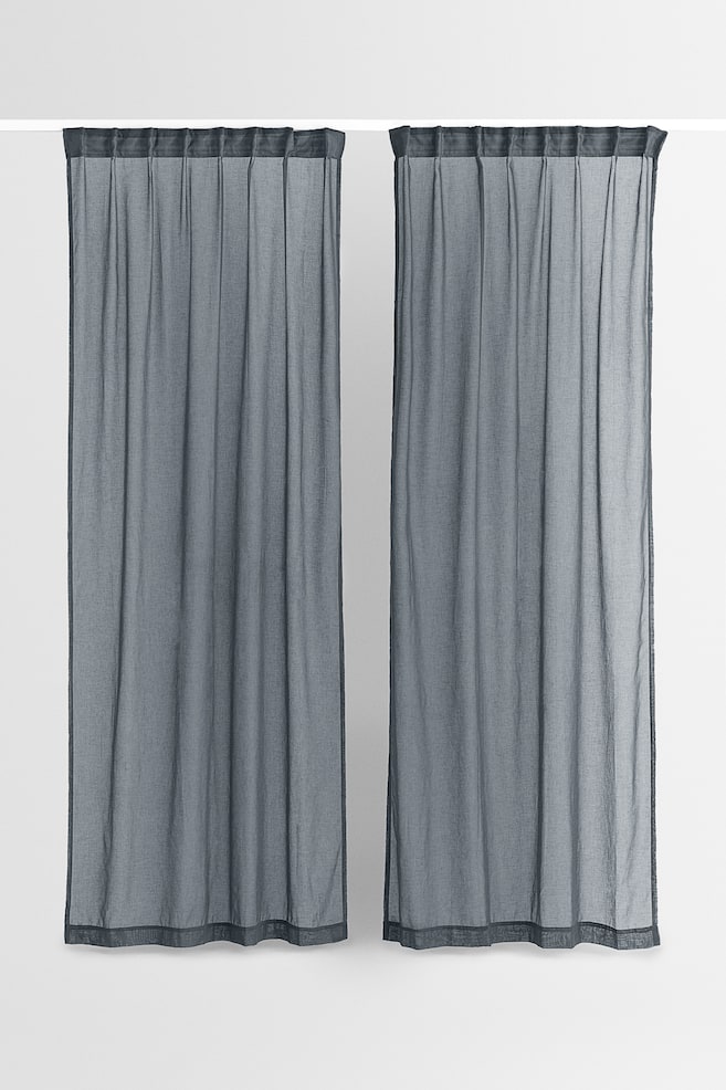 2-pack airy multiway curtains - Dark grey/White/Powder pink/Greige/dc/dc/dc - 2