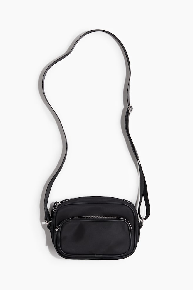Twill Crossbody Bag - Black - 1