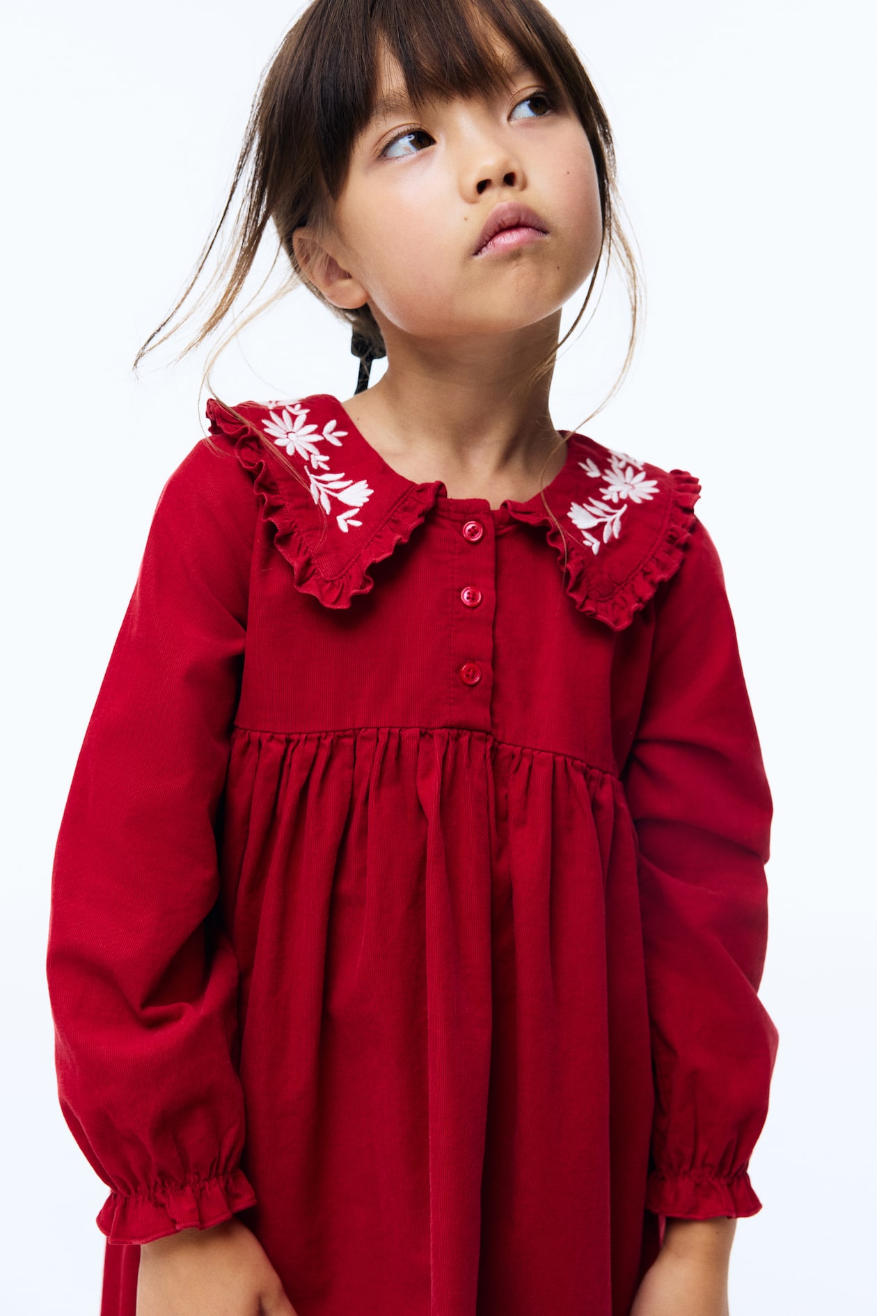 Red Corduroy Dress for kids | H&M US Red Corduroy Dress for kids | H&M US