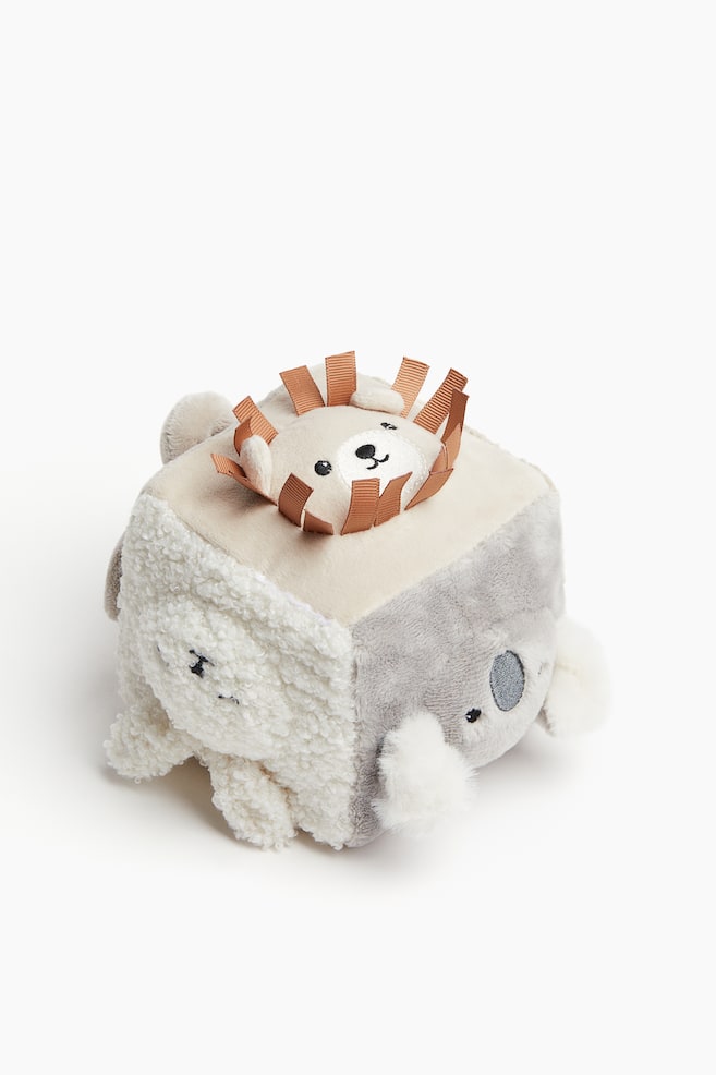 Peluche interattivo a forma di cubo - Beige chiaro/orsetto - 1