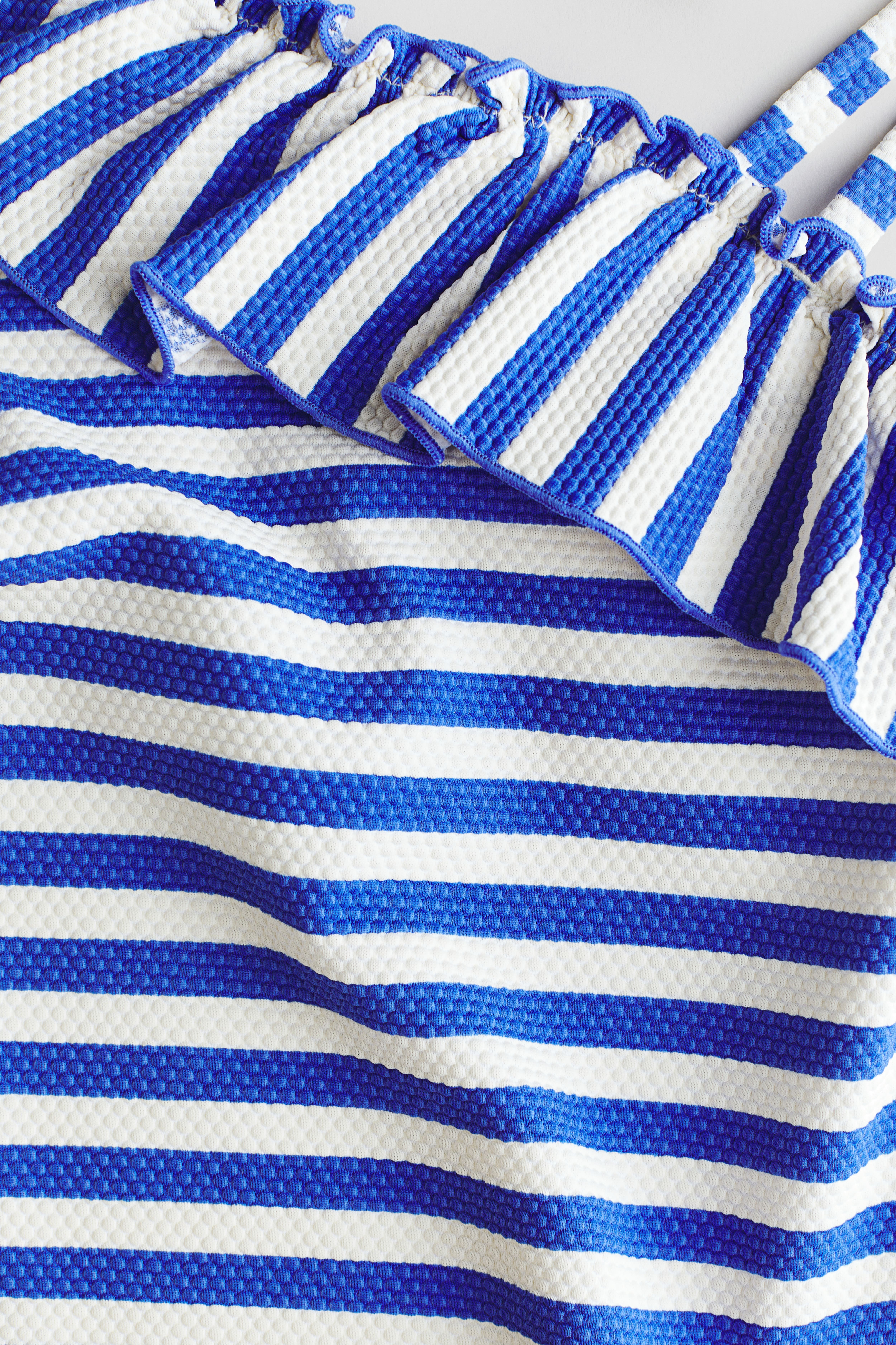 Flounced One-Shoulder Swimsuit