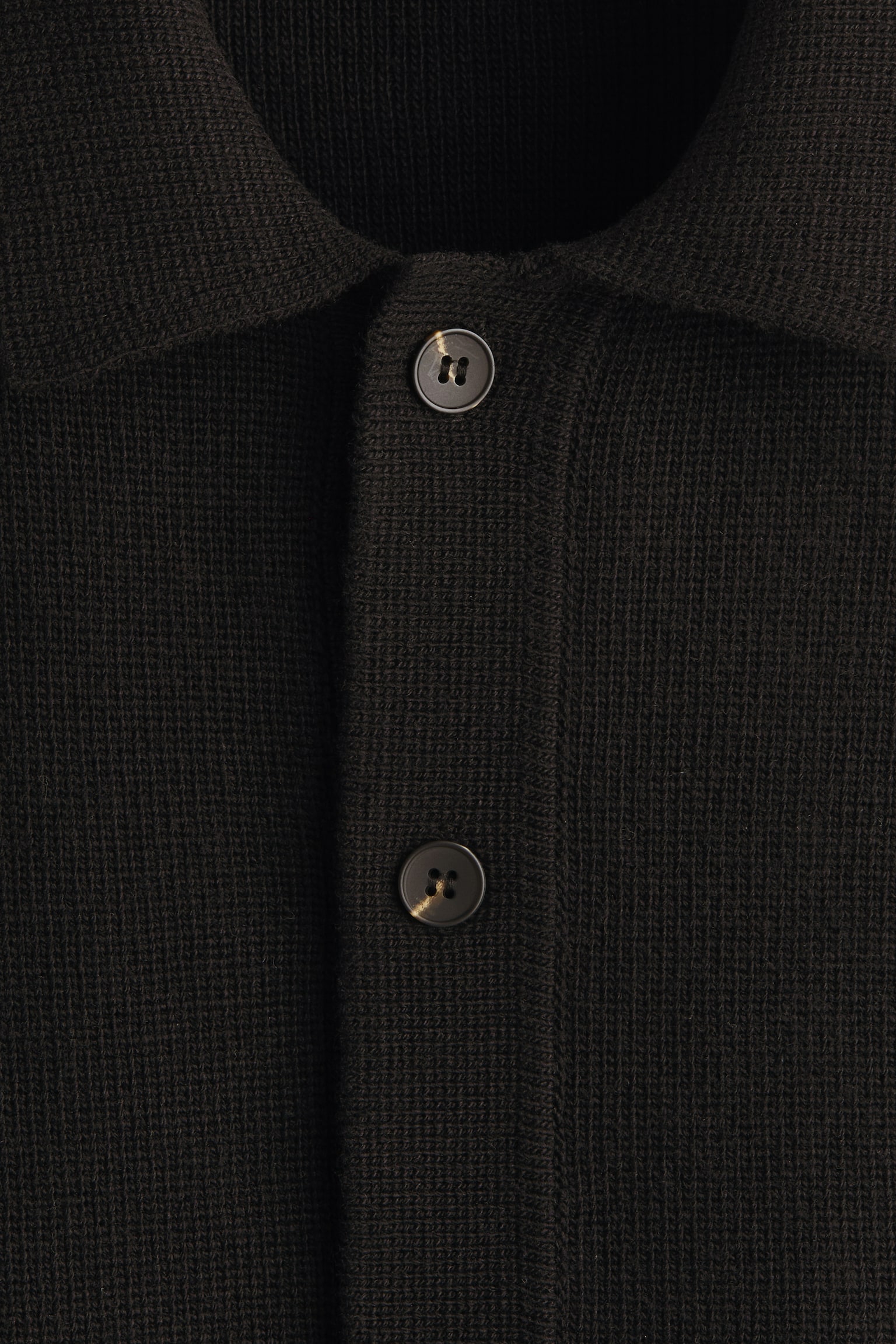 칼라 가디건 루즈핏 - 블랙 - 6