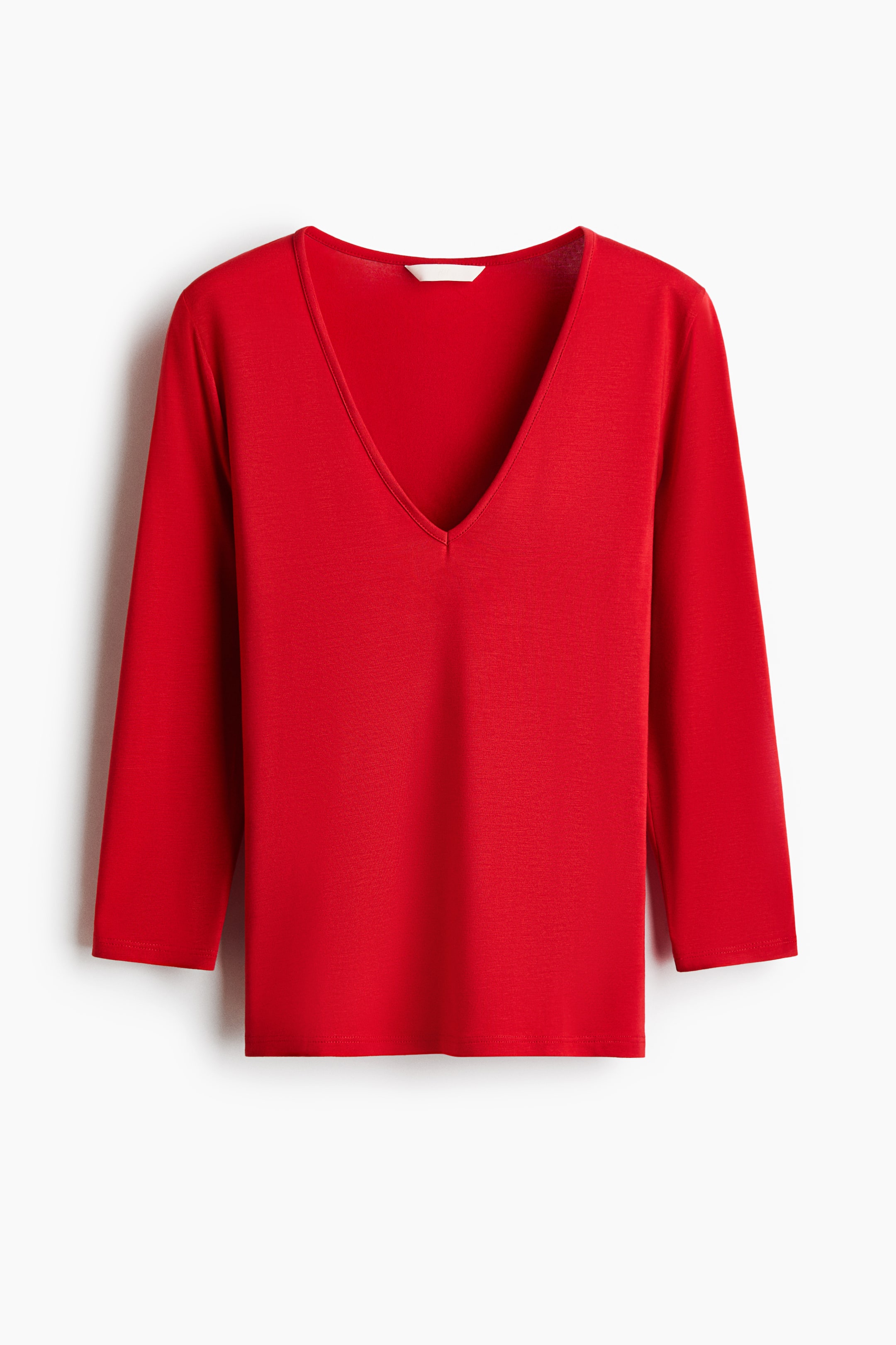 View larger image: V-neck viscose top - Red - Ladies | H&M 1