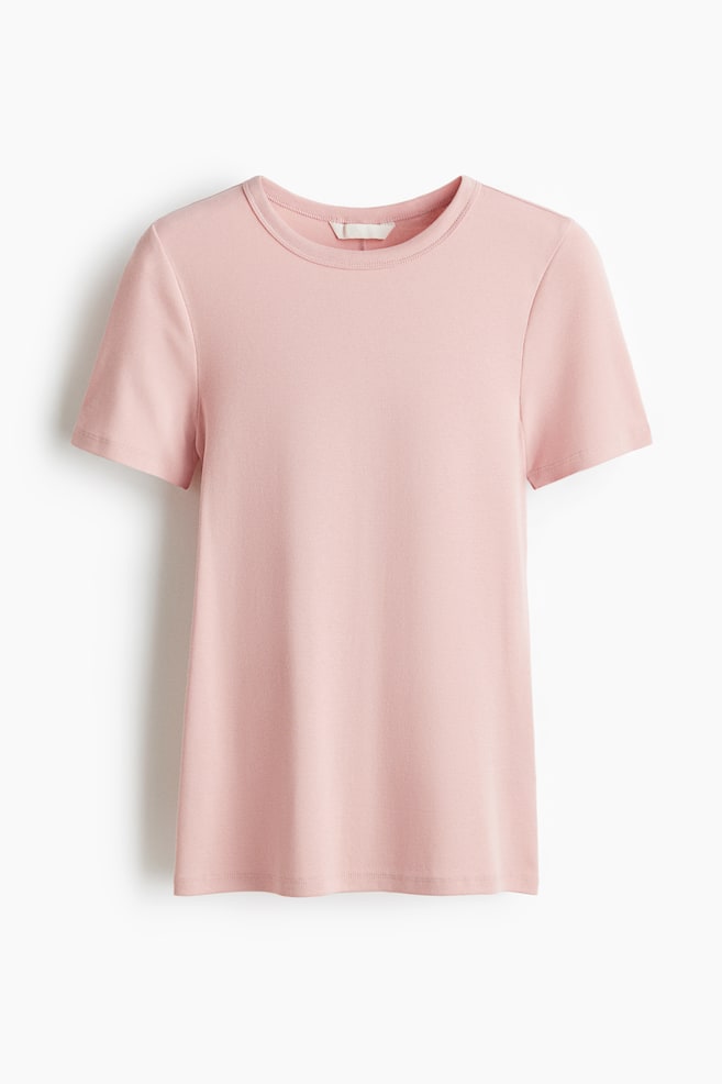 Fitted T-Shirt - Light pink - 1