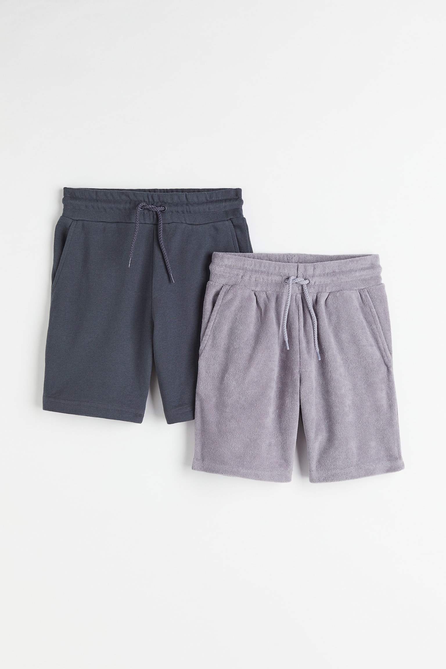 2-pack sweatshirt shorts - Grey - 1