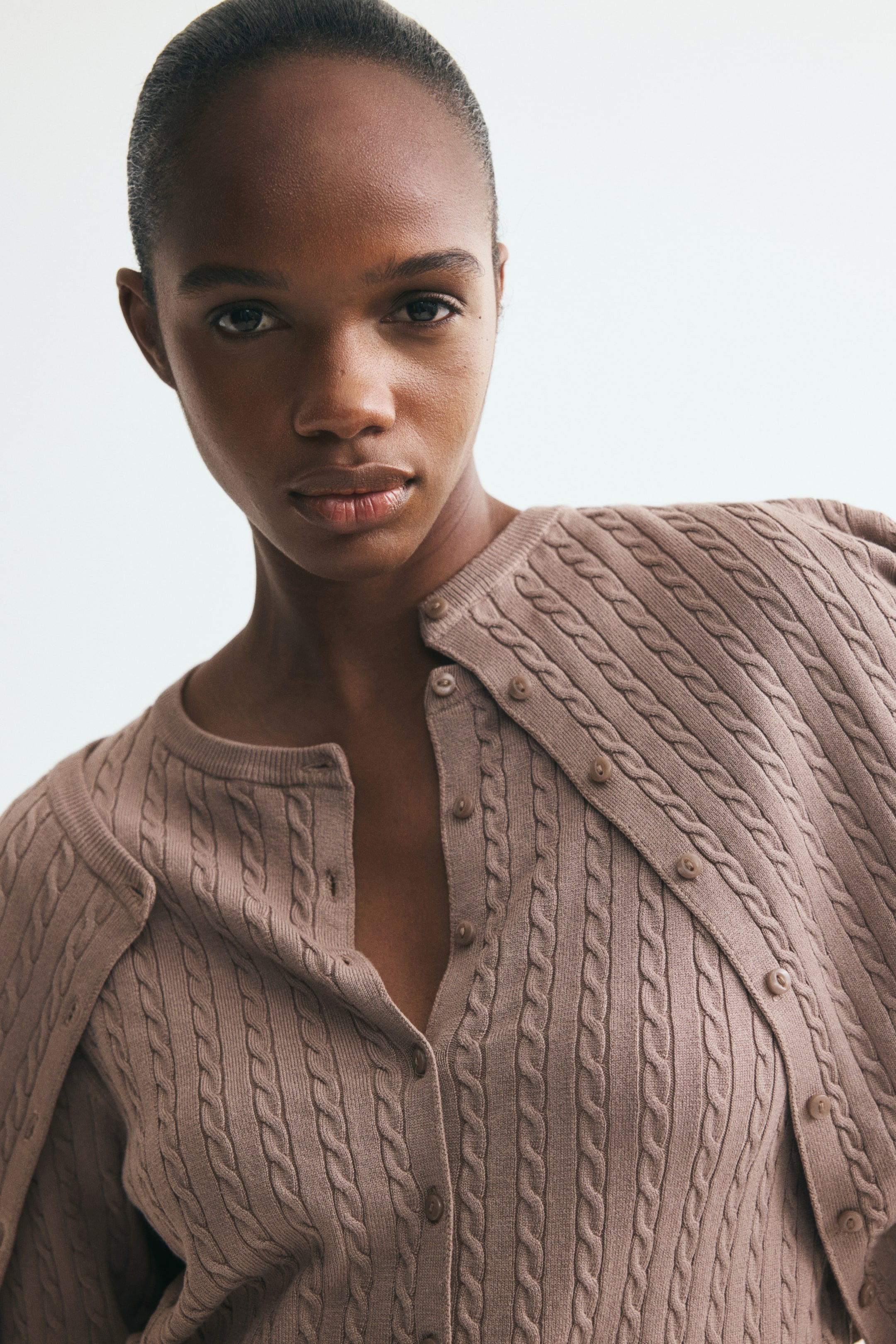 Cable-Knit Cardigan