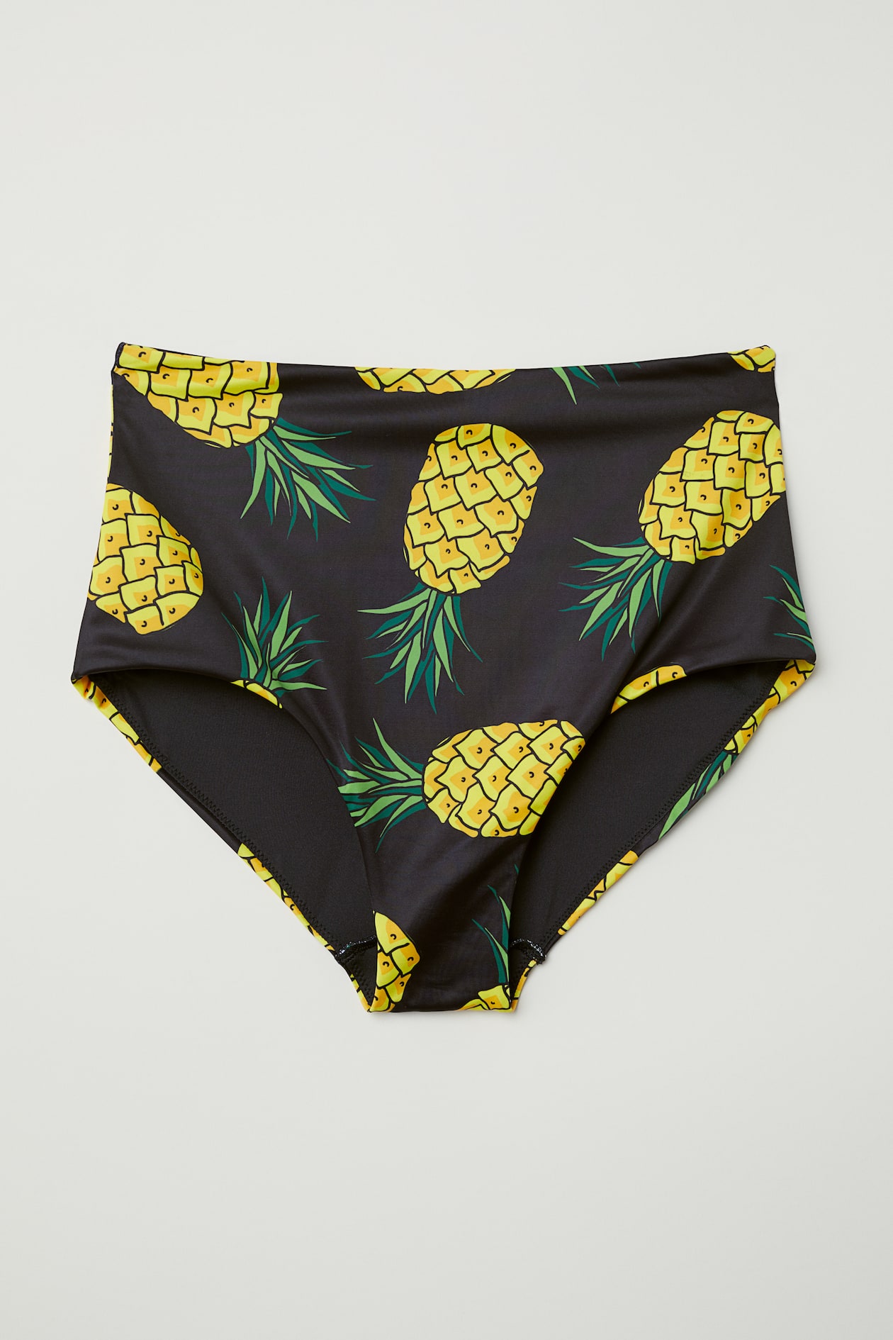 Short Imprimé Ananas Noir - Taille XS - Occasion Très Bon état - Style Tropical Décontracté