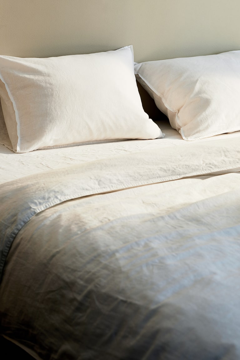 Linen-blend Twin Duvet Cover Set