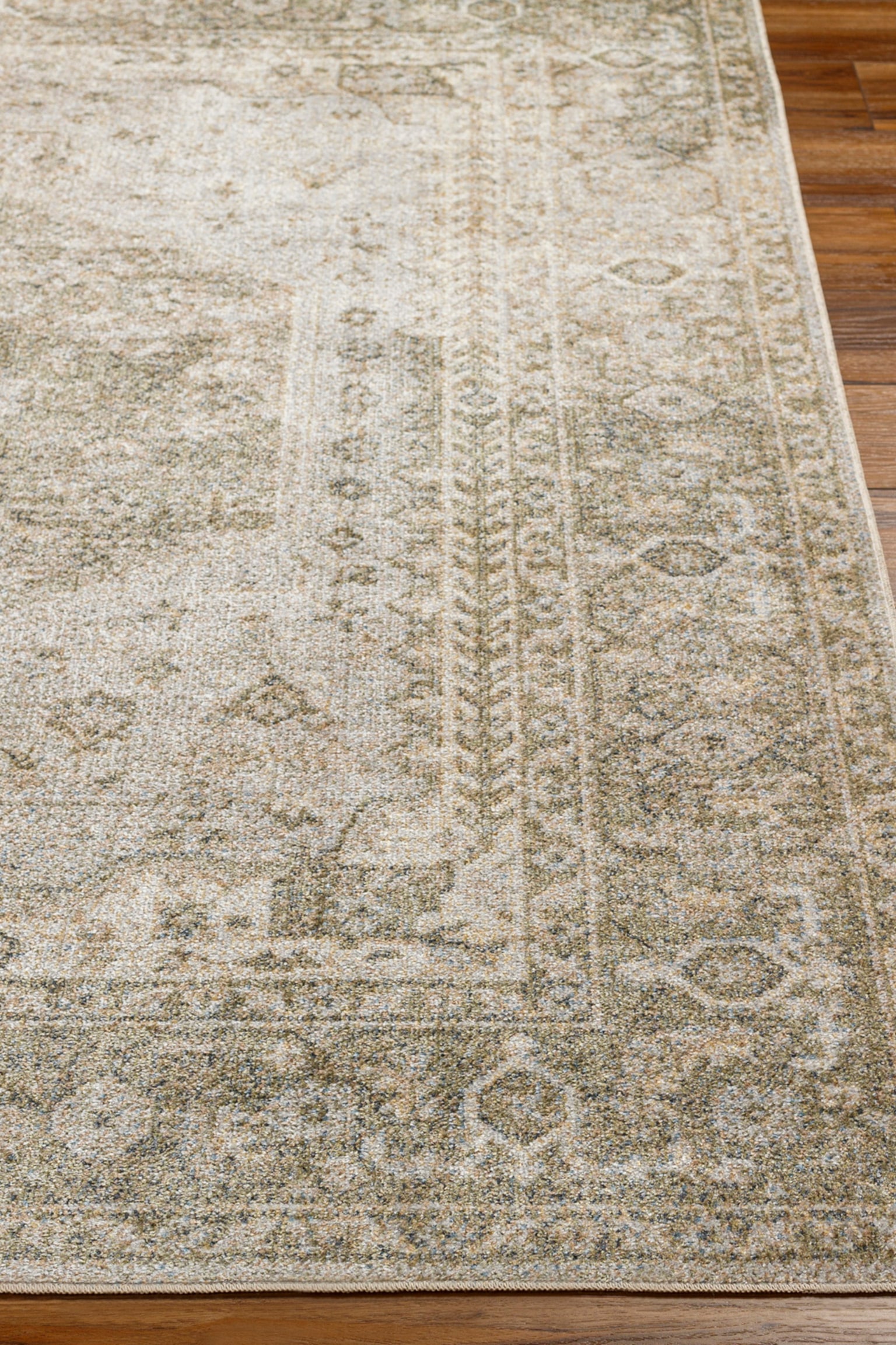 Lillian Washable Traditional Vintage Boho Rug-Brown - 6