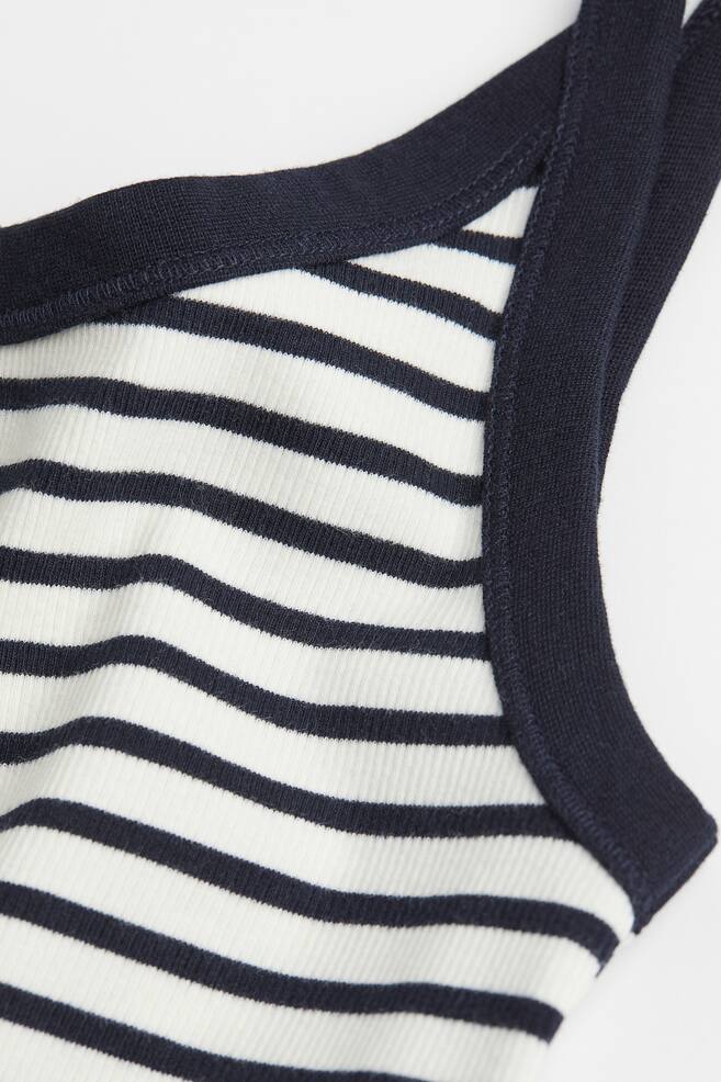 Cotton vest top - Dark blue/White striped/Light blue/Light pink - 2