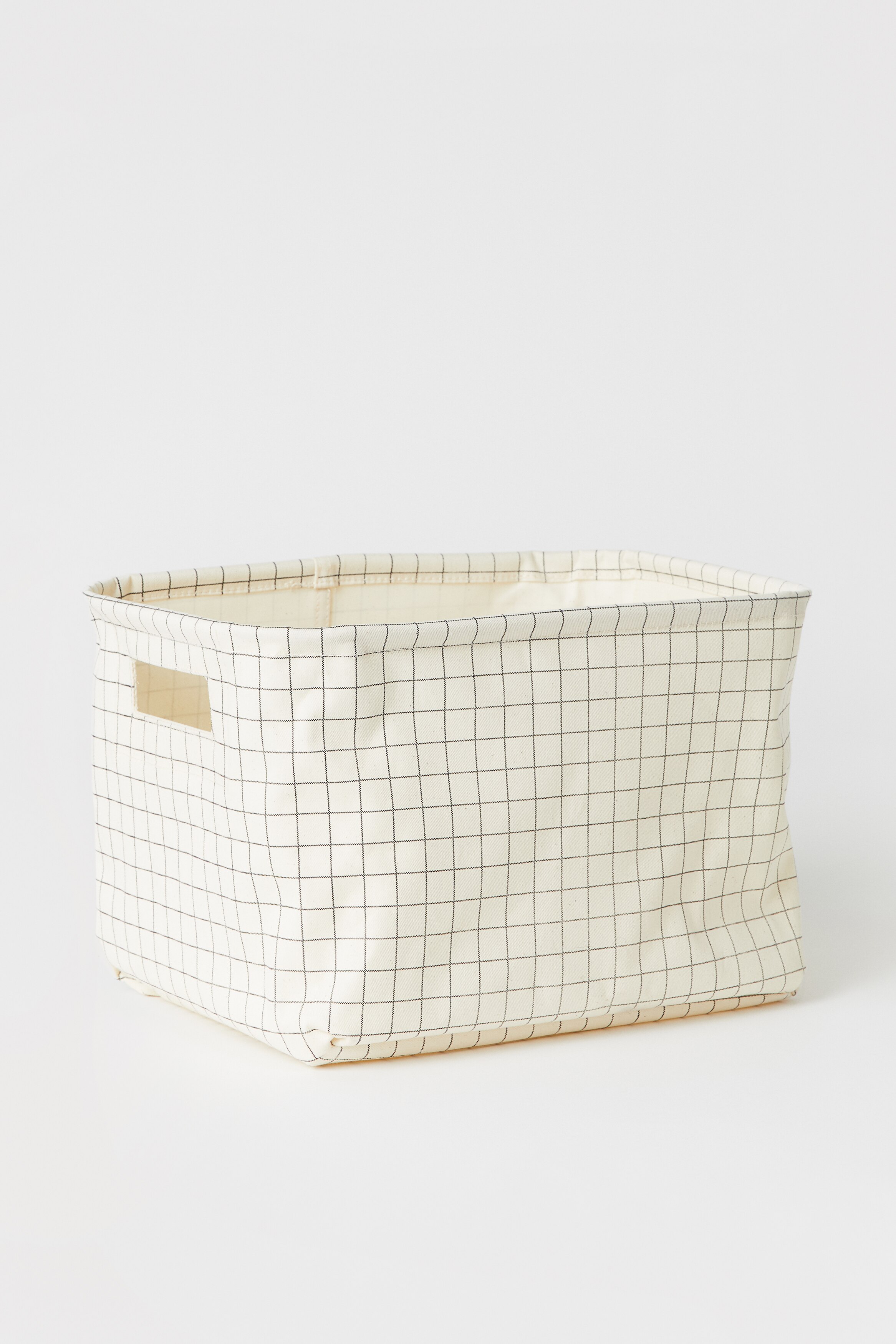 HMF Opbergmand met verlengde handgrepen, katoenen mand, 36 x 30 x 25 cm
