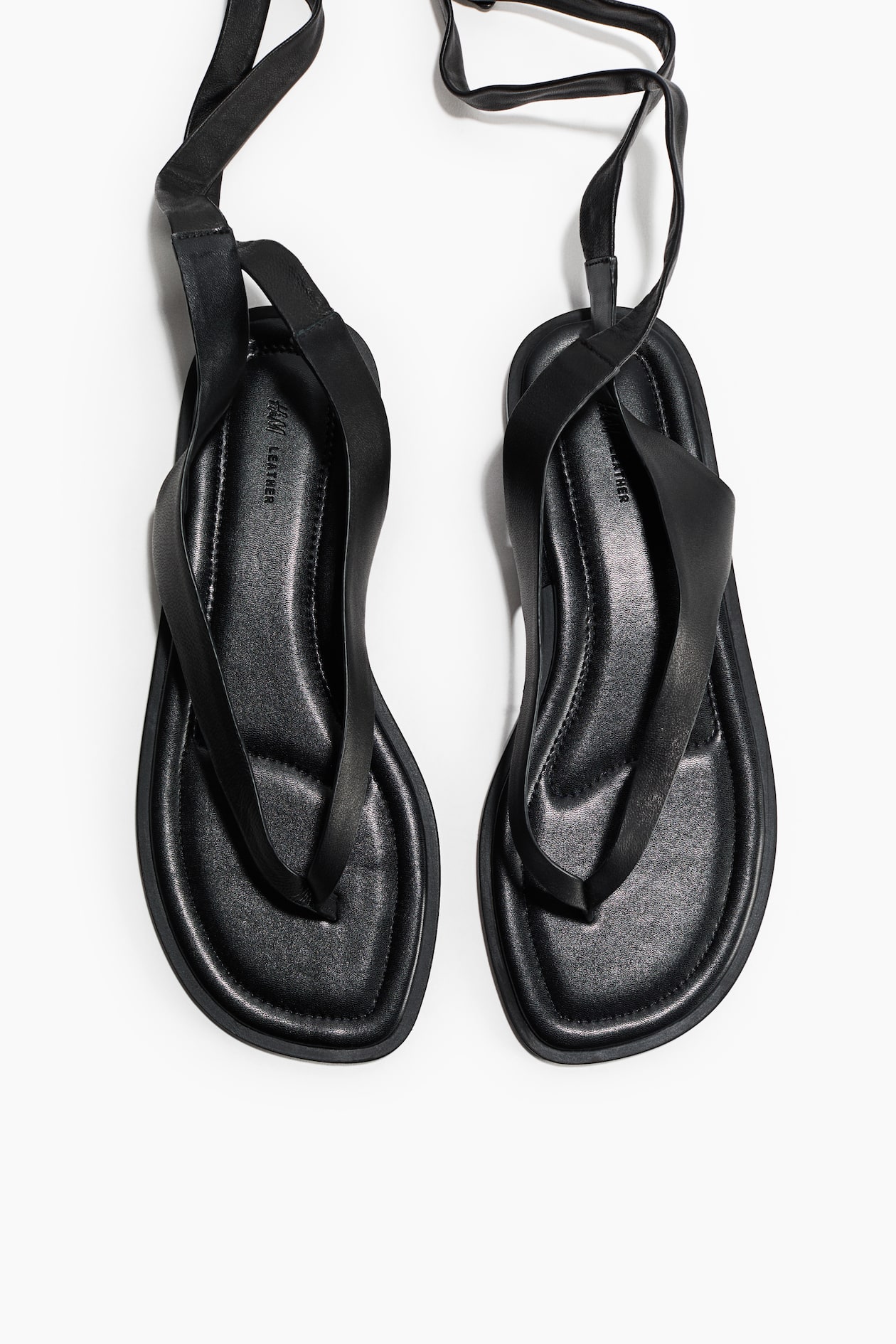 Tie-Detail Leather Sandals - image 3