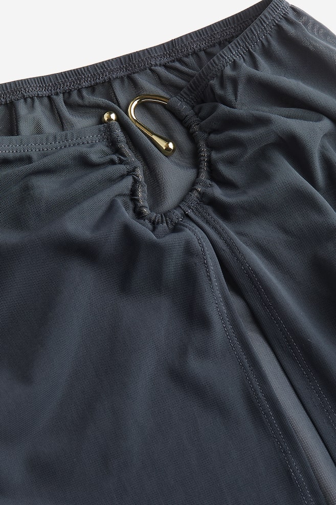 Buckle-detail mesh sarong - Dark grey - 5