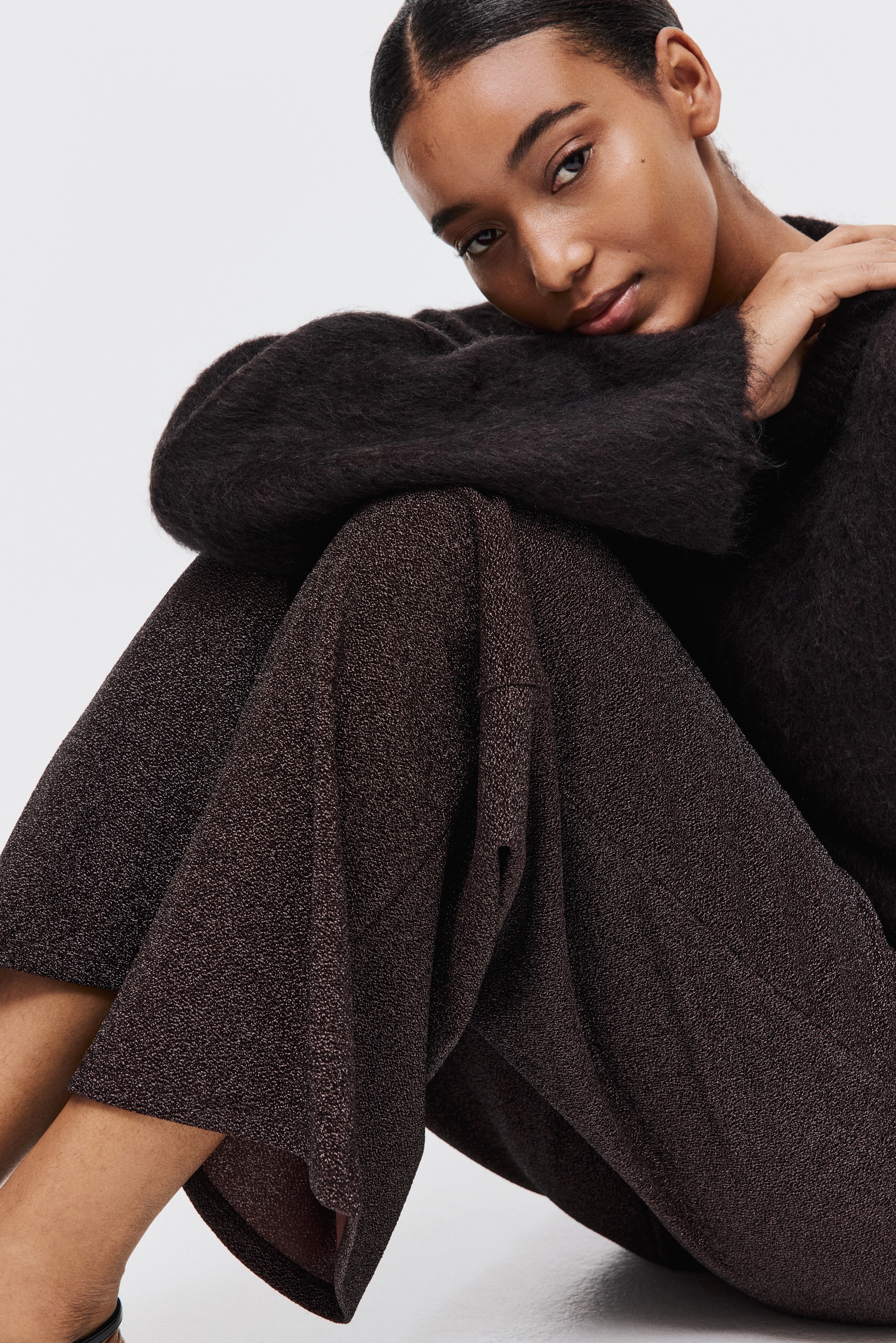 Shimmery Pants - Burgundy - Ladies | H&M US