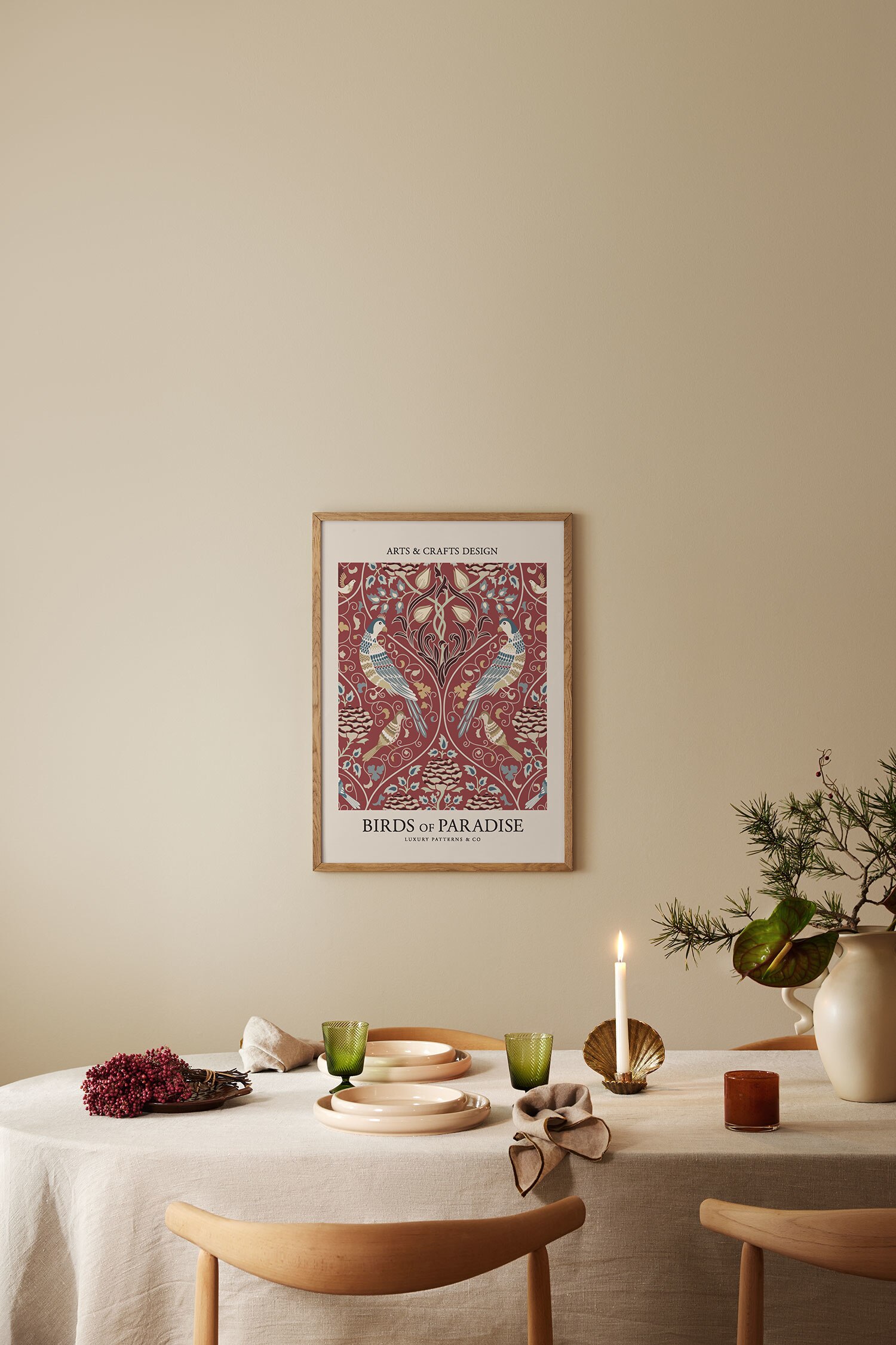 Birds Of Paradise Red Poster - Red