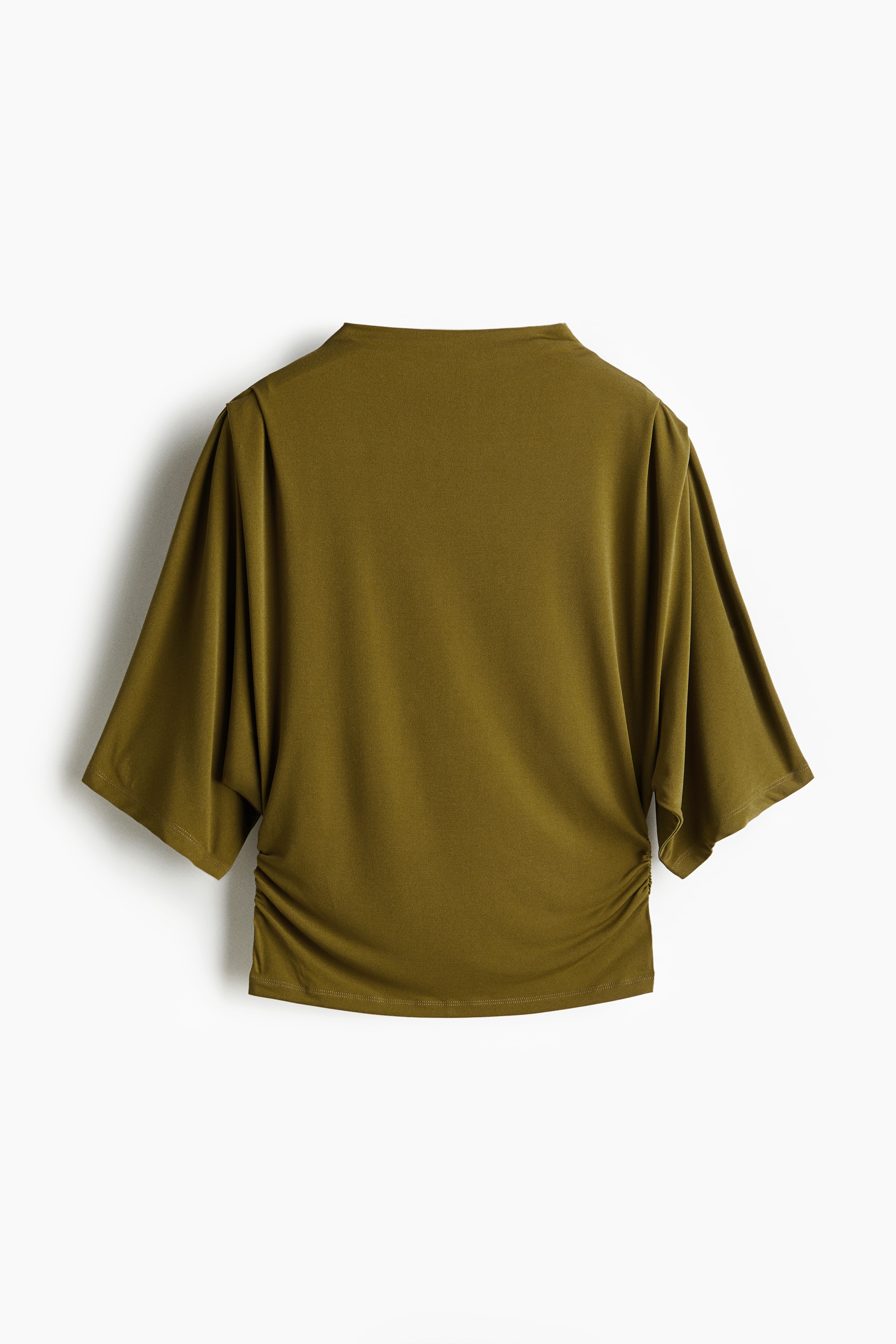 Nariasené tričko - Olivová