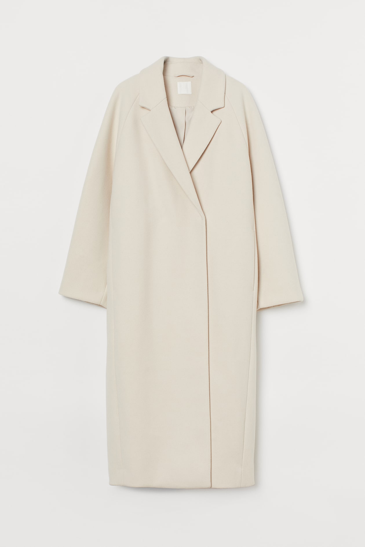 Calf-length Coat - Long sleeve - Long - Cream - Ladies | H&M US