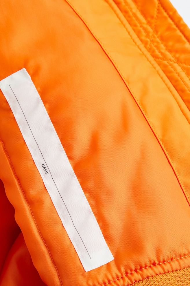 Padded bomber jacket - Orange/Dunkles Khakigrün/Schwarz - 5