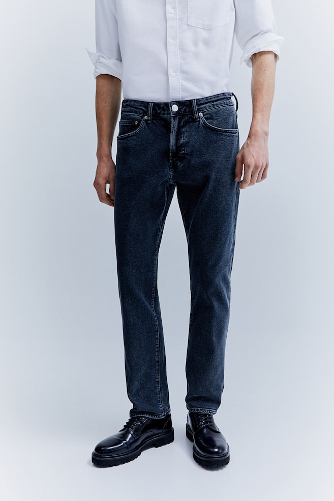 Straight Regular Jeans - Mørkeblå/Lys denimblå/Mørk denimblå/Sort - 5