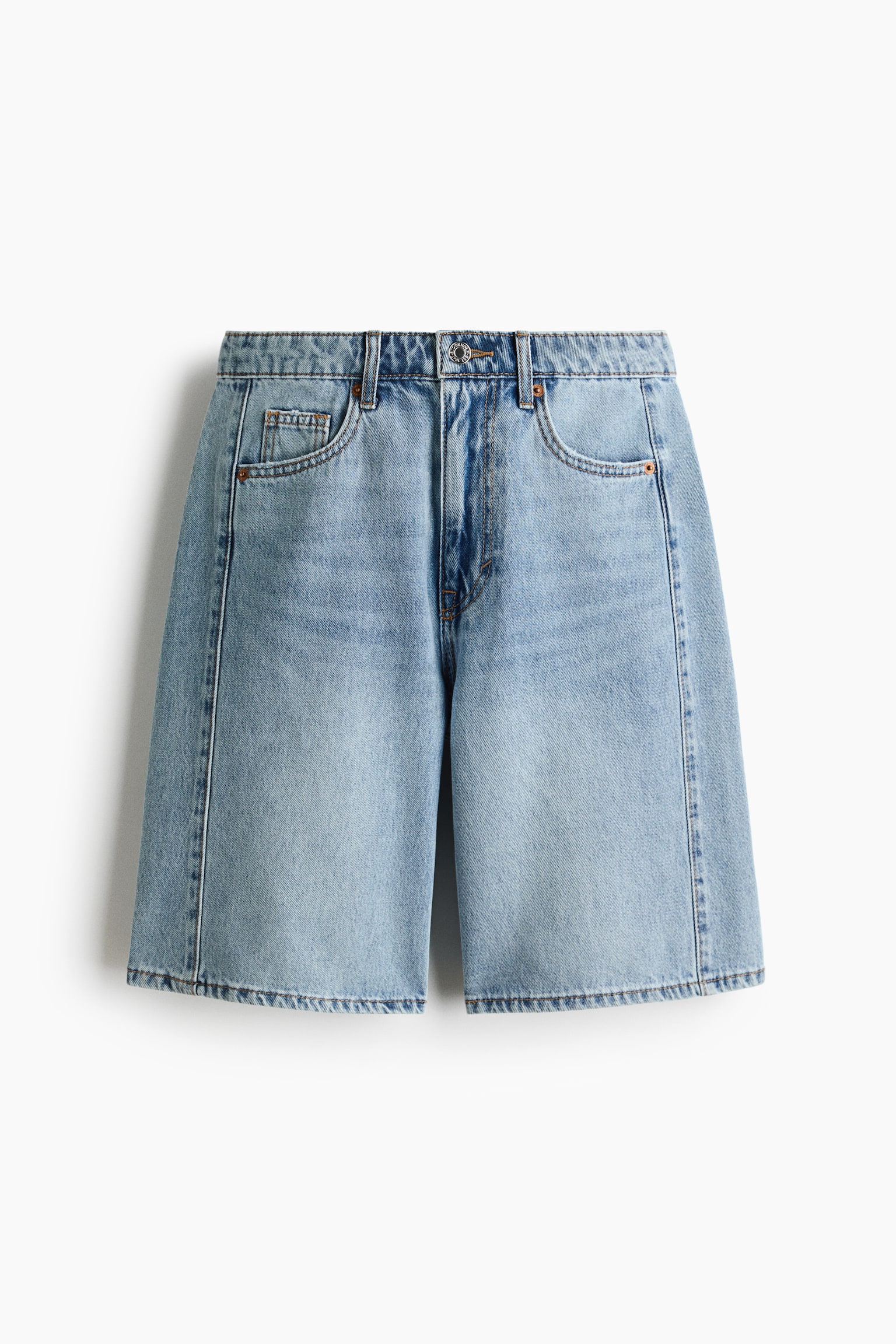 Denim Bermuda Shorts - Light denim blue/Denim blue - 1