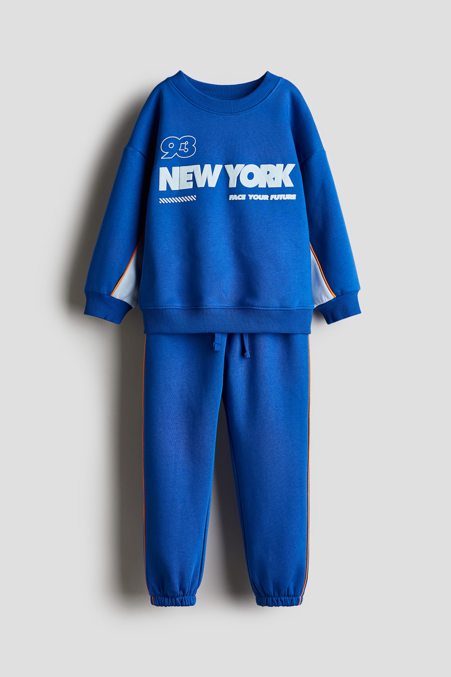 2-piece sweatshirt and joggers set - Bright blue/New York - 1