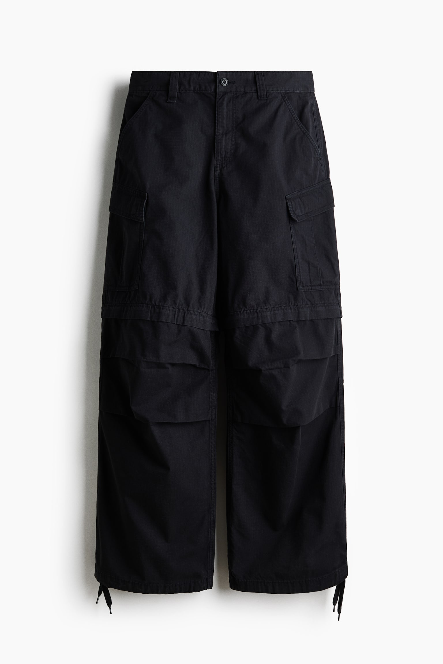 Loose Fit Zip-off cargo trousers - Black