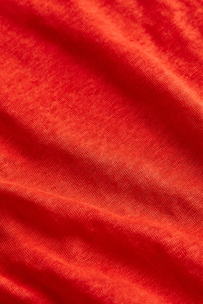 Linen T-shirt - Bright red/Black/Pink/Light beige/dc - 6