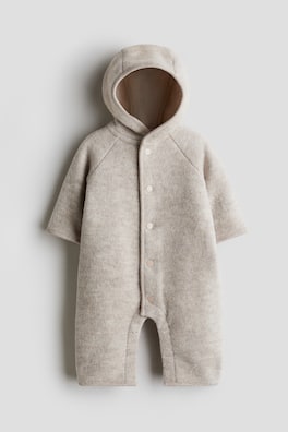 Vagnoverall i fleece av ullmix