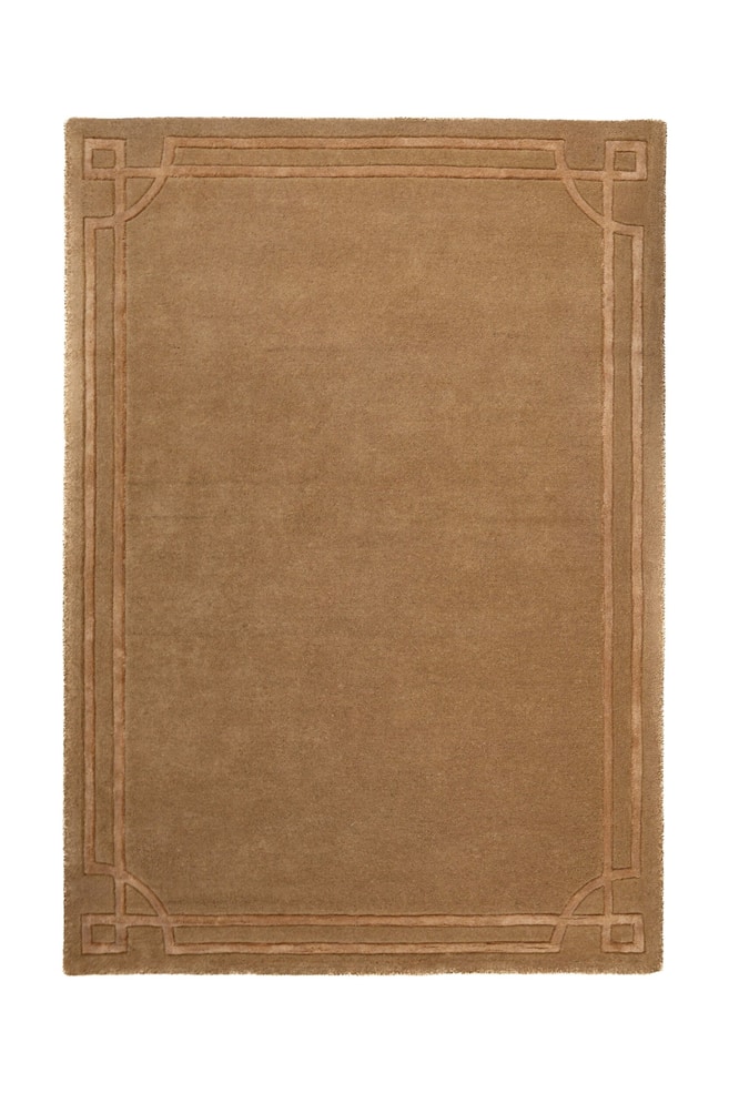 Vloerkleed Gatsby Deco Rand Wol - Natuurlijk - 1