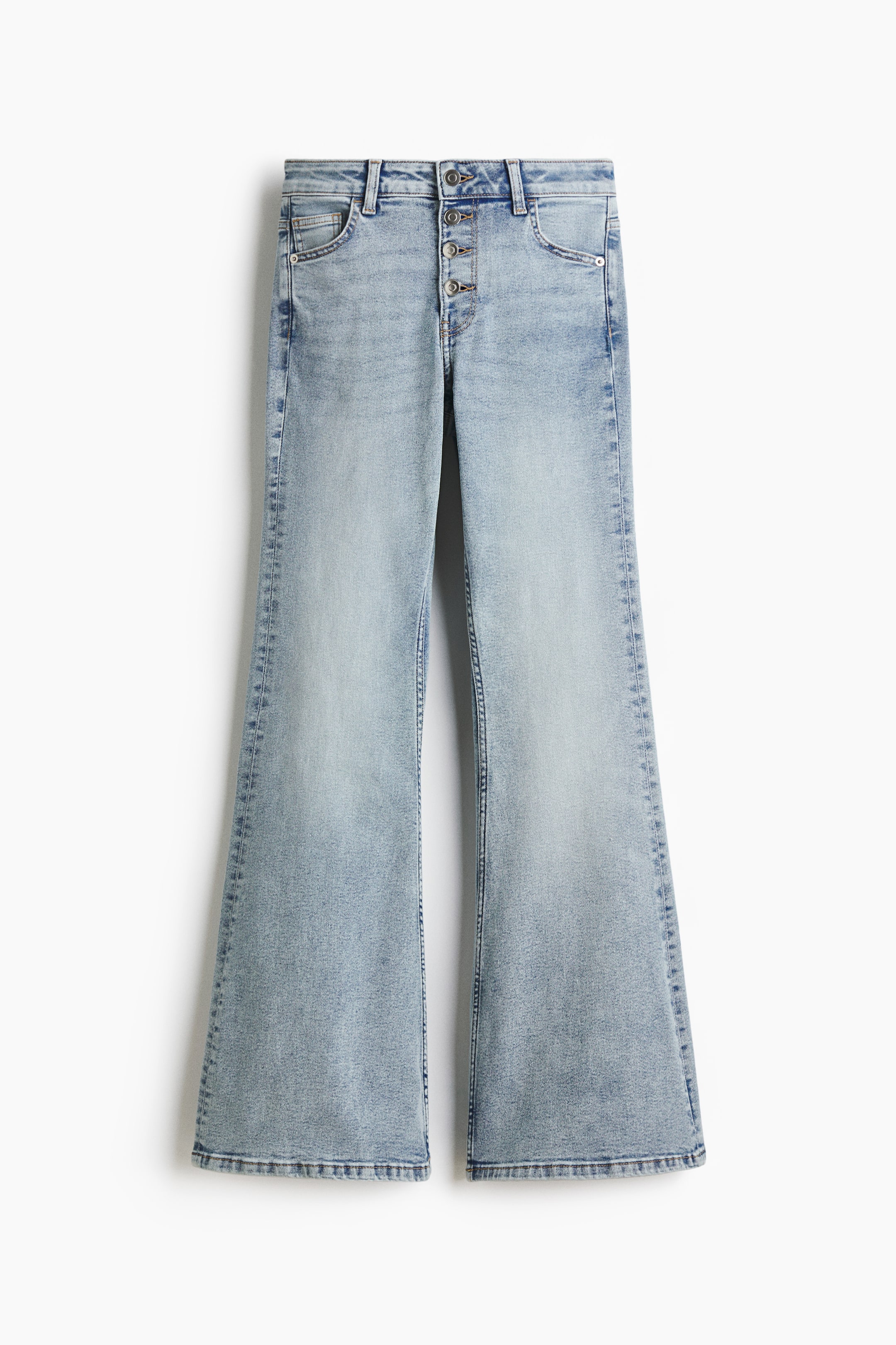 View larger image: Flared High Jeans - Light denim blue - Ladies | H&M US 4