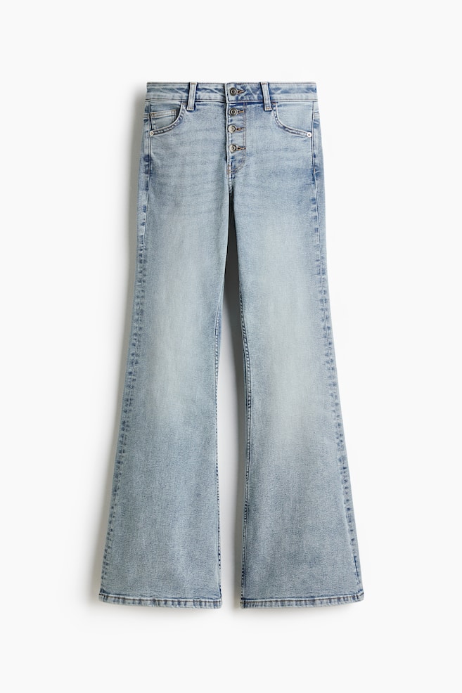 Flared High Jeans - Light denim blue/Dark denim blue/Denim blue - 1