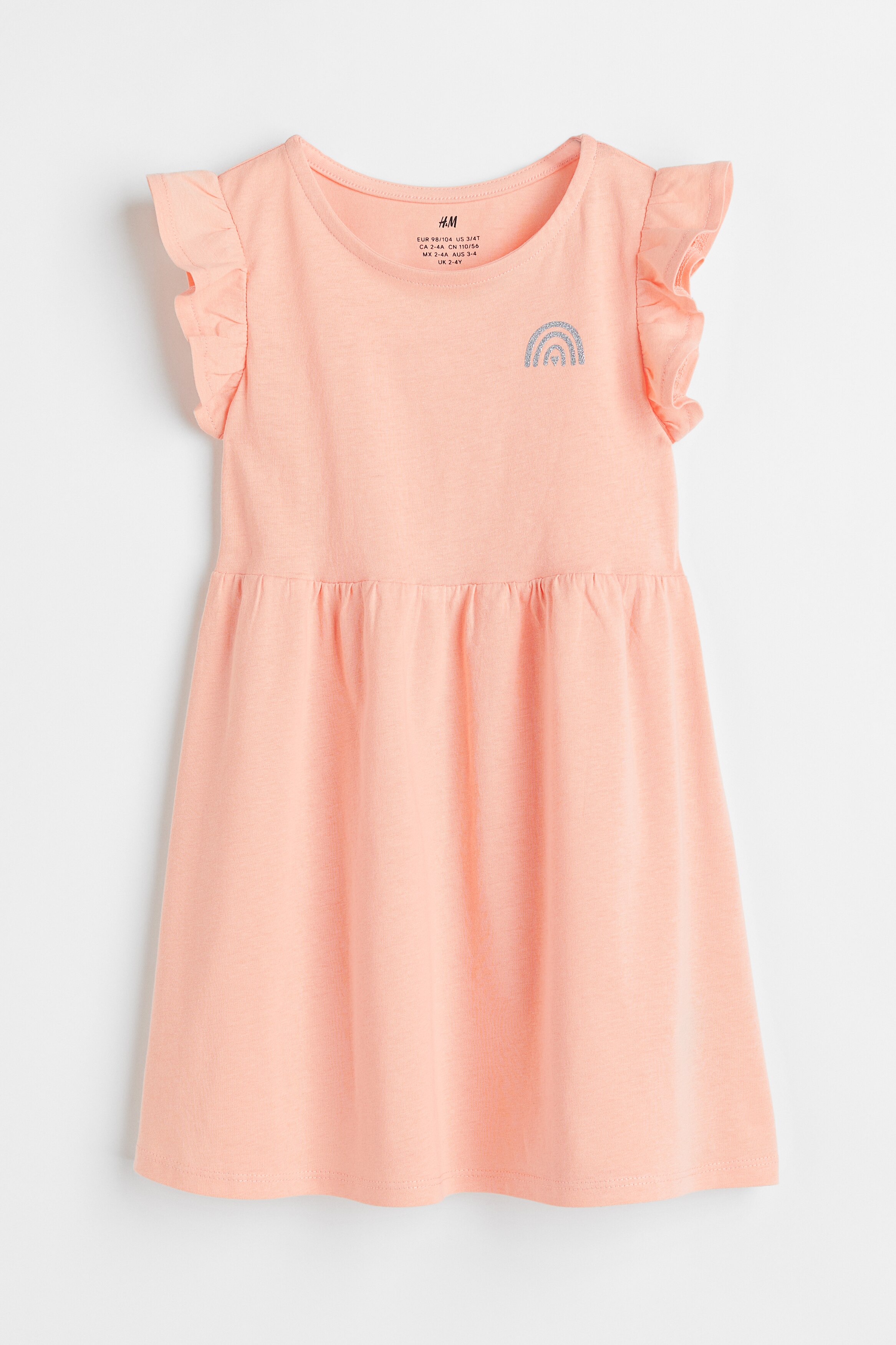 h&m cotton jersey dress Girls - Light Pink Jersey Dress with Tulle Skirt - Size: 2-3Y