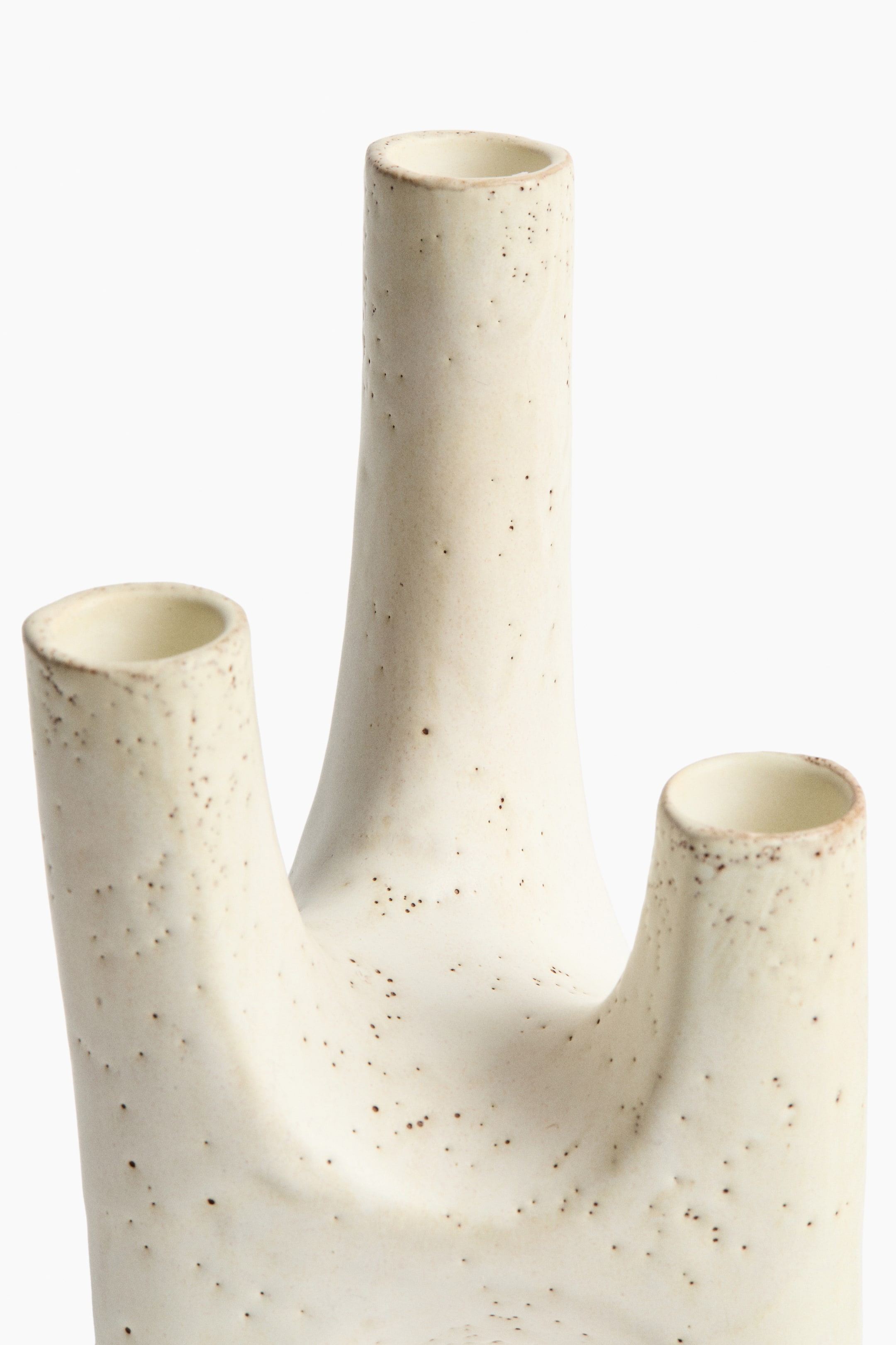 Sculptural Stoneware Candelabra