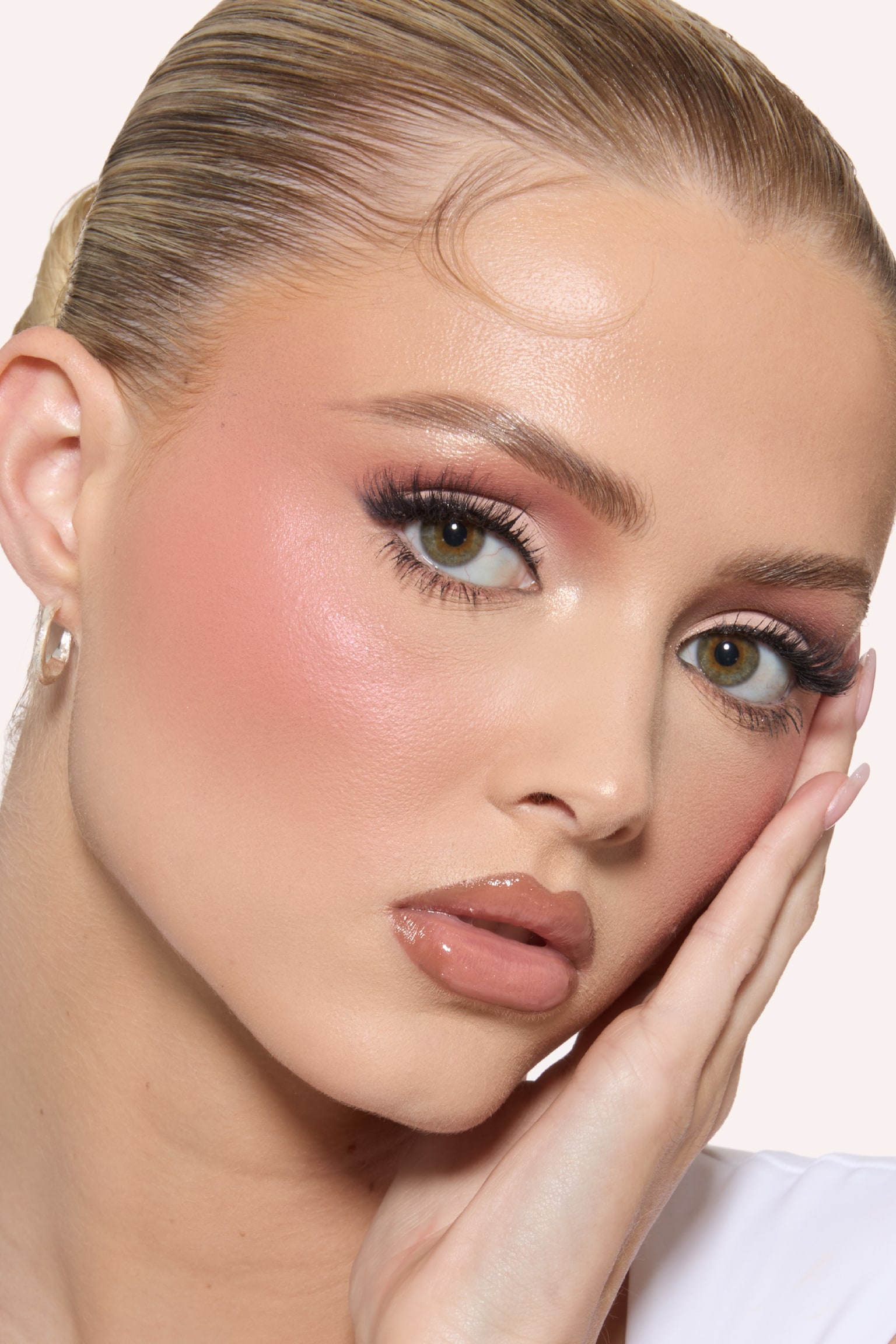 Blush Filter Blurring Blushlighter Palette - Toasty Peach/Rose Berry/Baby Pink - 5