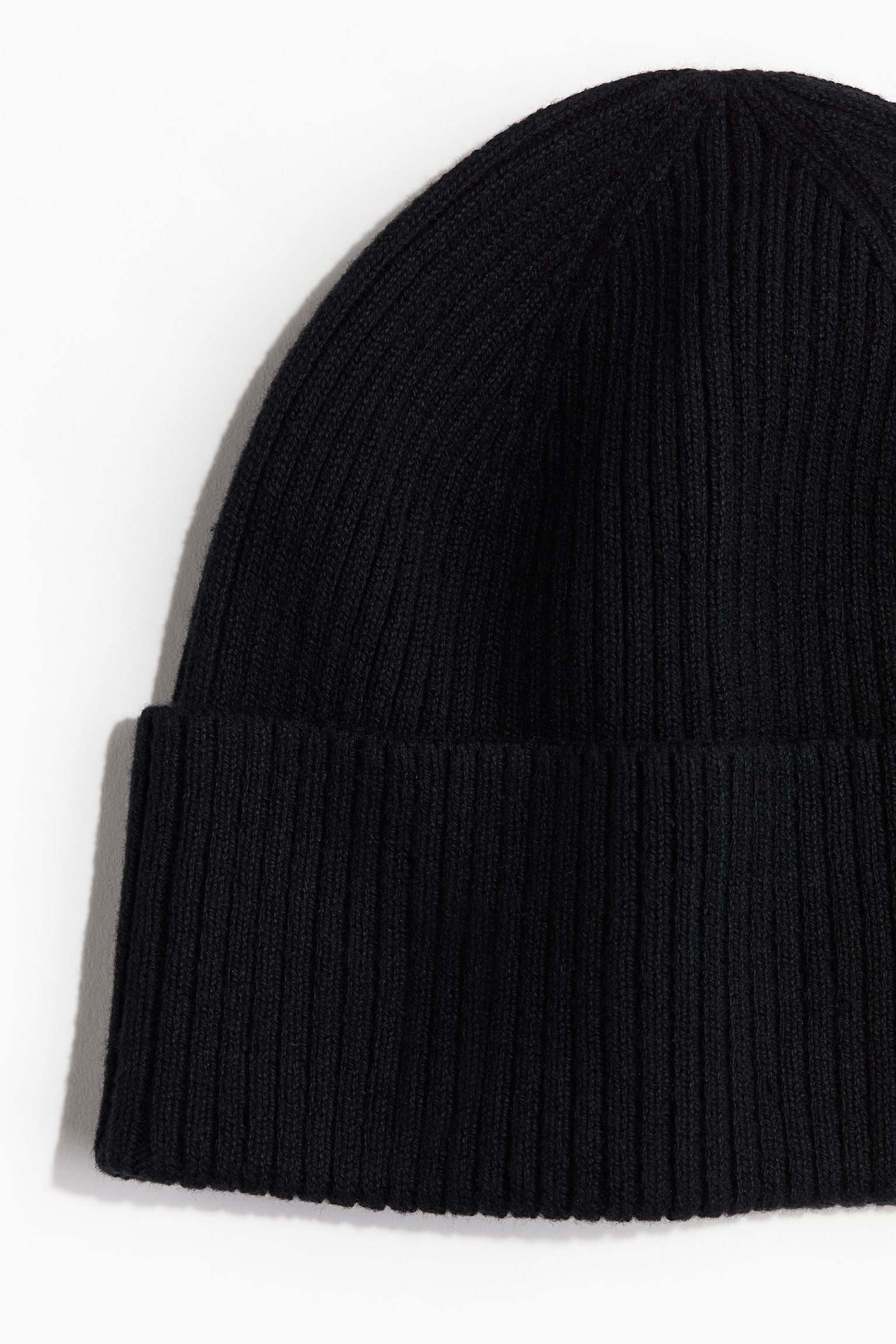 Rib-knit hat - Black/Navy blue/Dark grey marl/White - 2