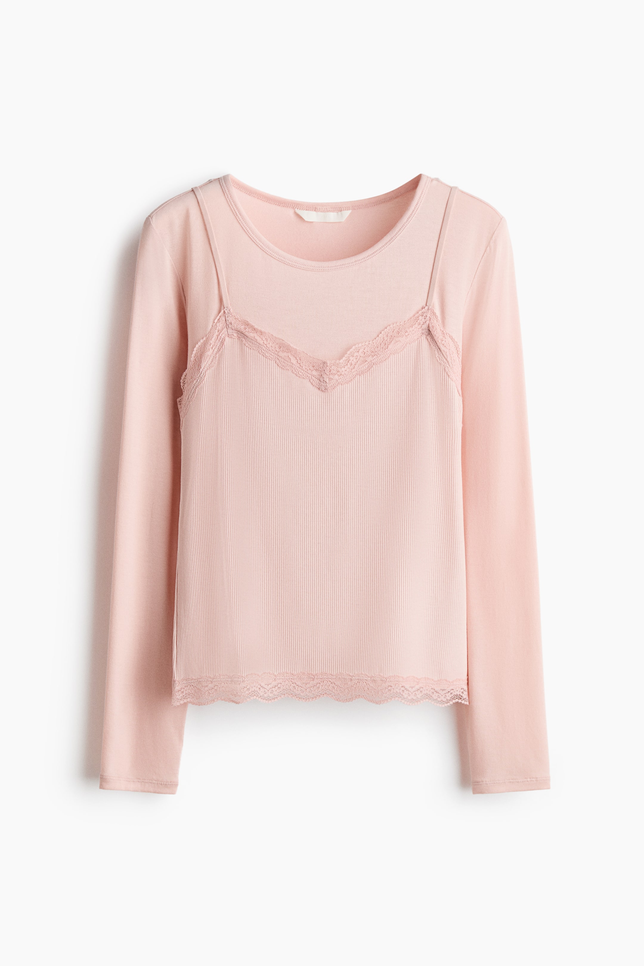 拡大画像を表示: レイヤードトップス - Light pink - レディース | H&M JP 1