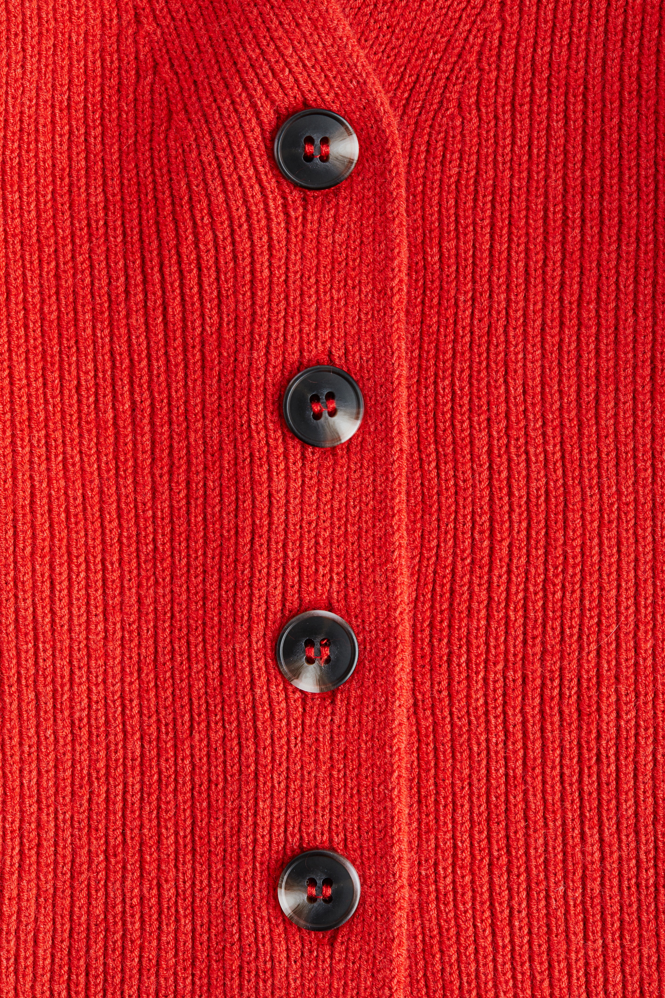 Rib-knit cardigan