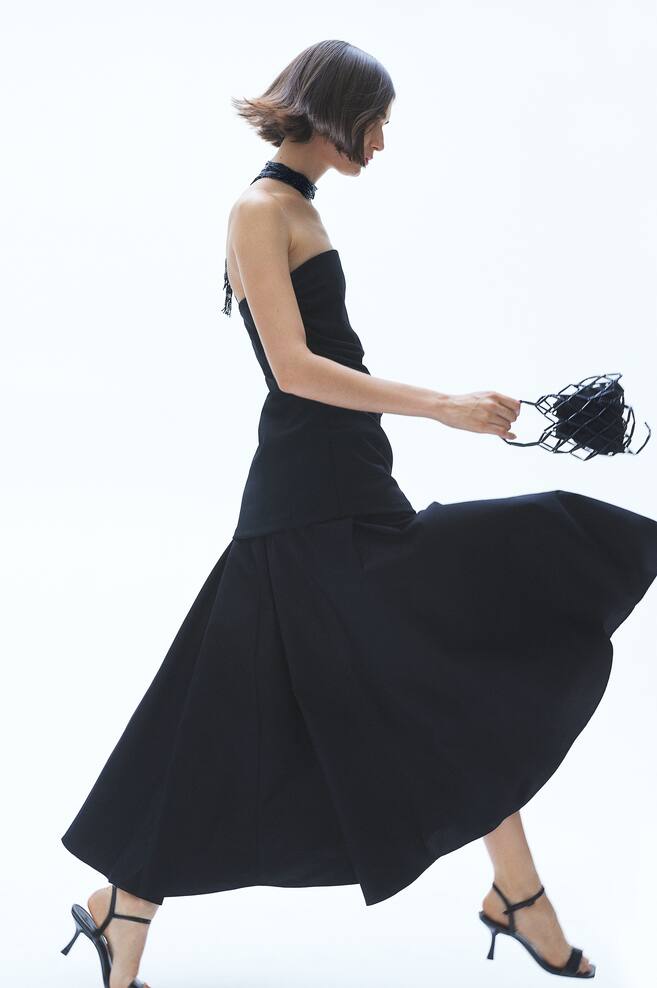 Circular skirt - Black - 1