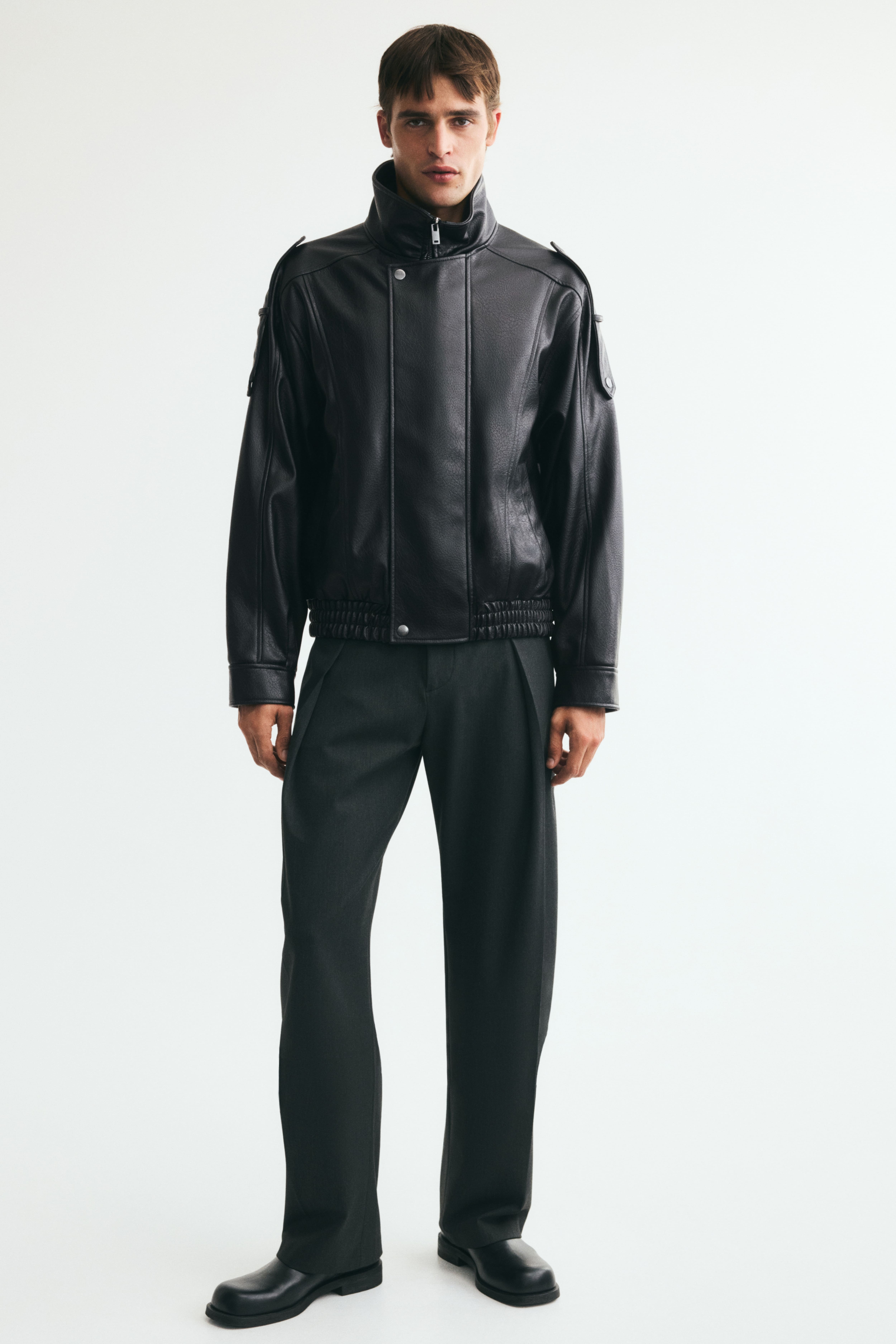 Coated Biker Jacket