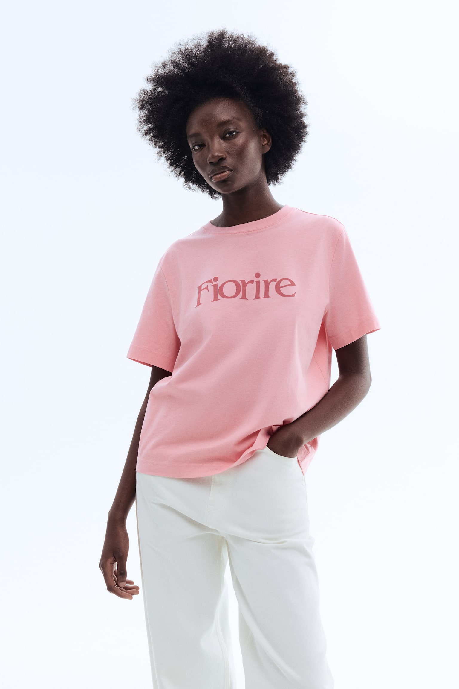 Cotton T-shirt - Pink/Fiorire/Khaki green/Amor/White/Striped/White/Note Floreali/White/The Voyagers/Red/Striped - 6